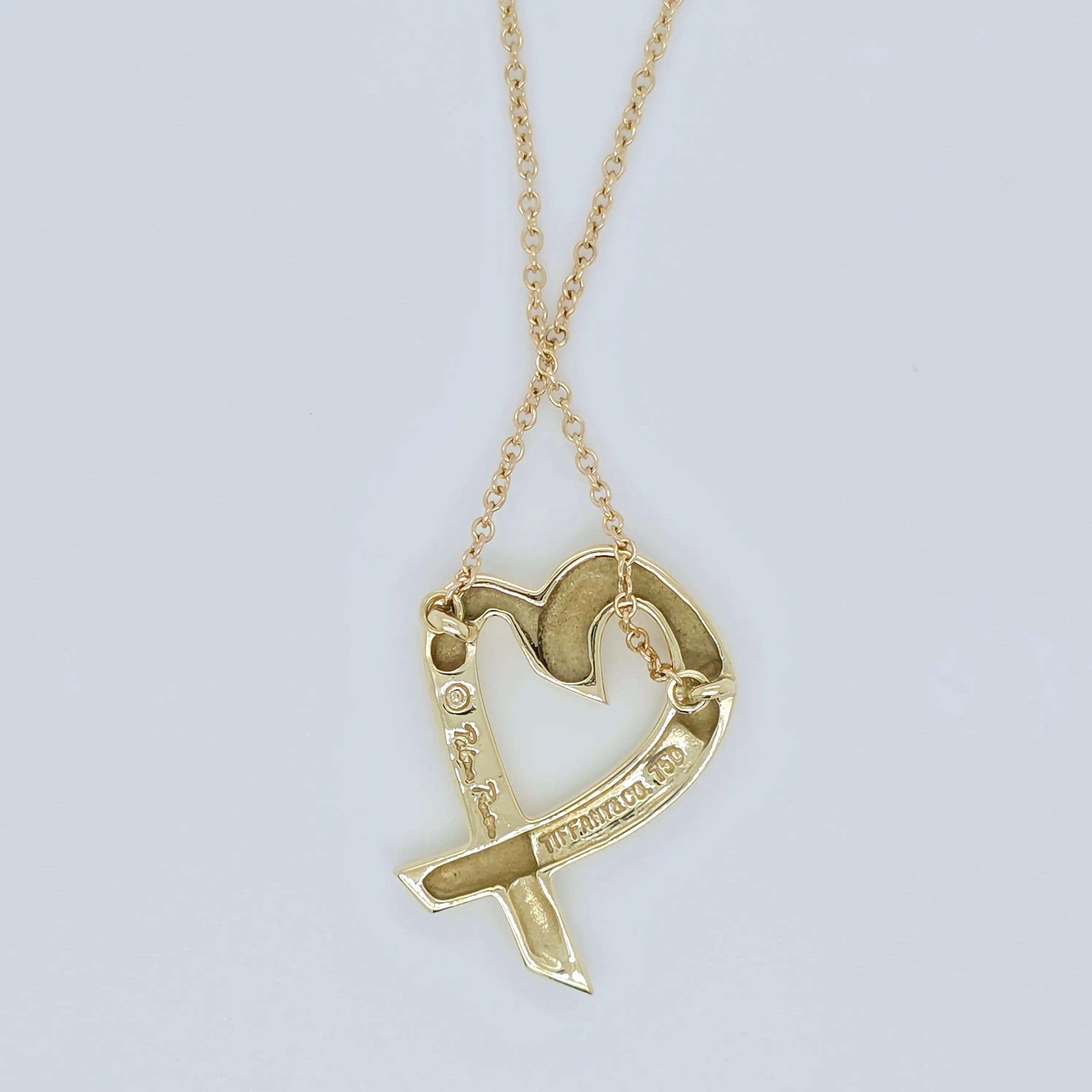 Tiffany & Co. Paloma Picasso Loving Heart Pendant, 18ct Yellow Gold, Small Model Chloe's Jewellers