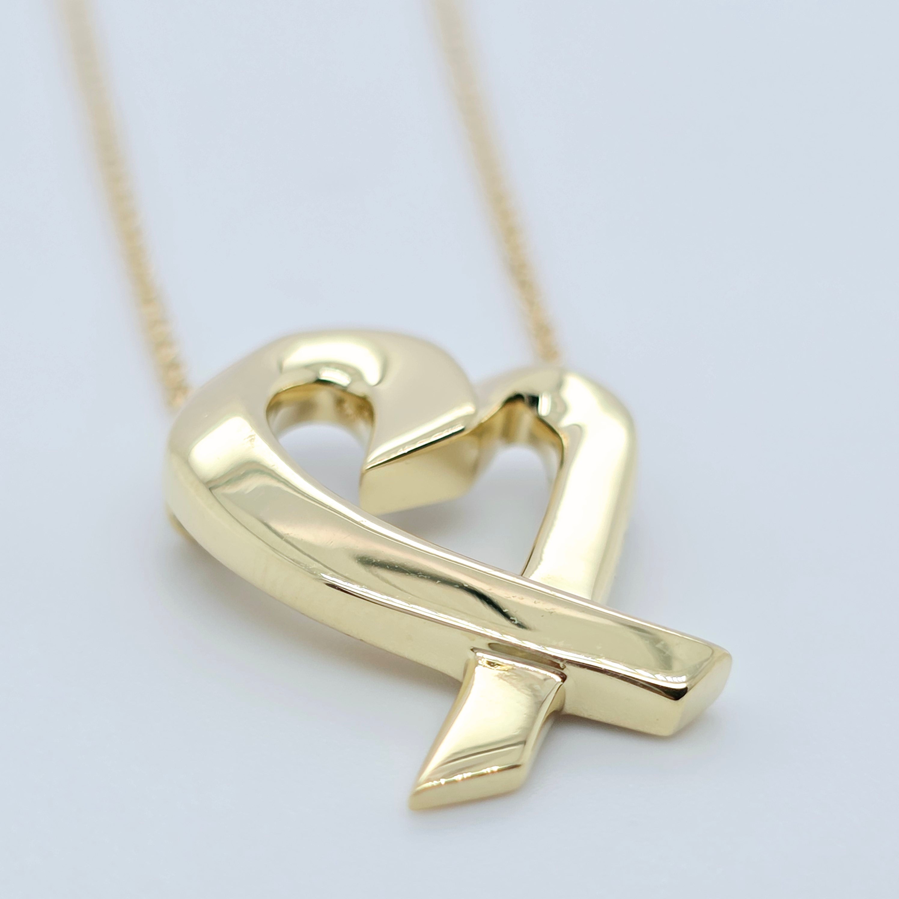 Tiffany & Co. Paloma Picasso Loving Heart Pendant, 18ct Yellow Gold, Small Model