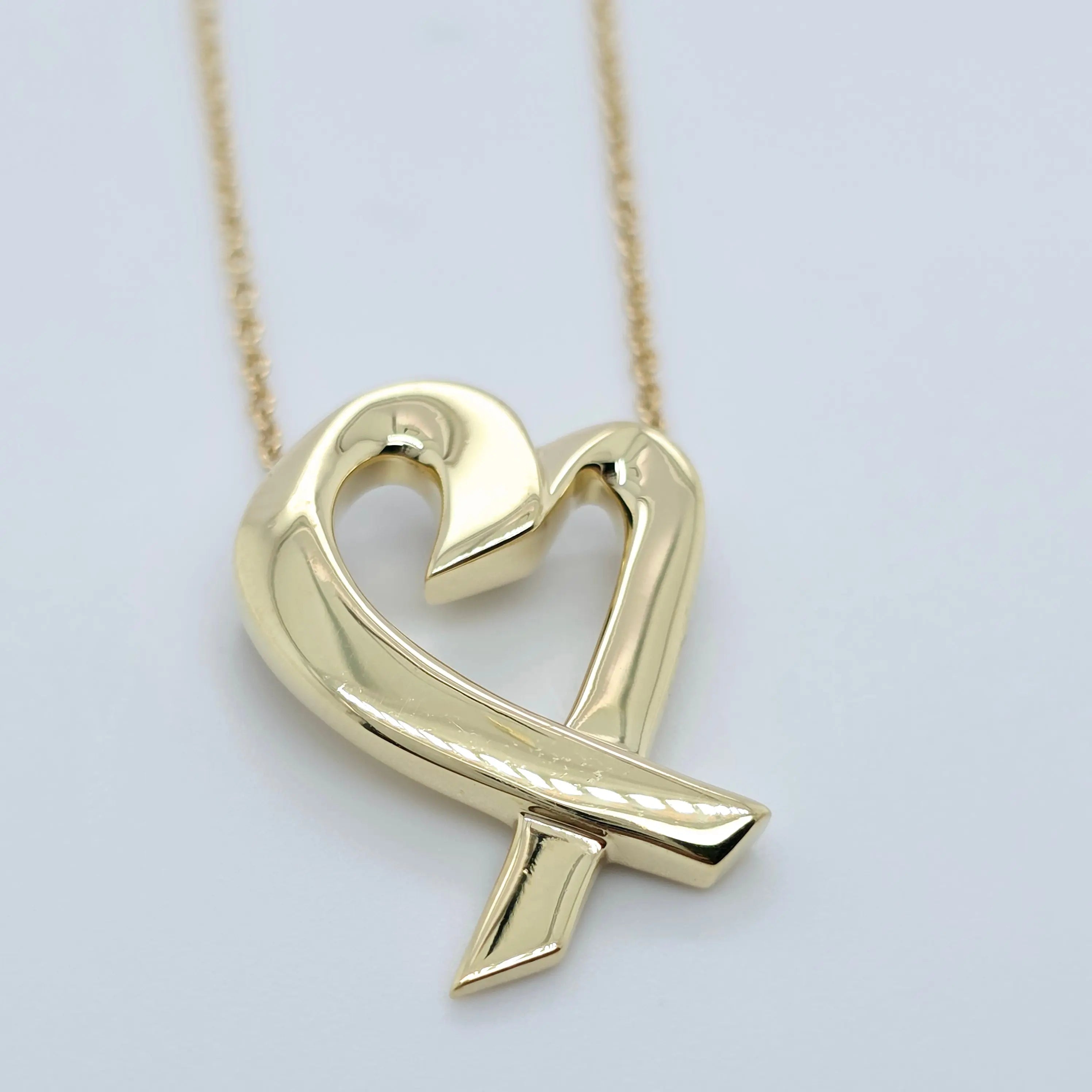 Tiffany & Co. Paloma Picasso Loving Heart Pendant, 18ct Yellow Gold, Small Model Chloe's Jewellers