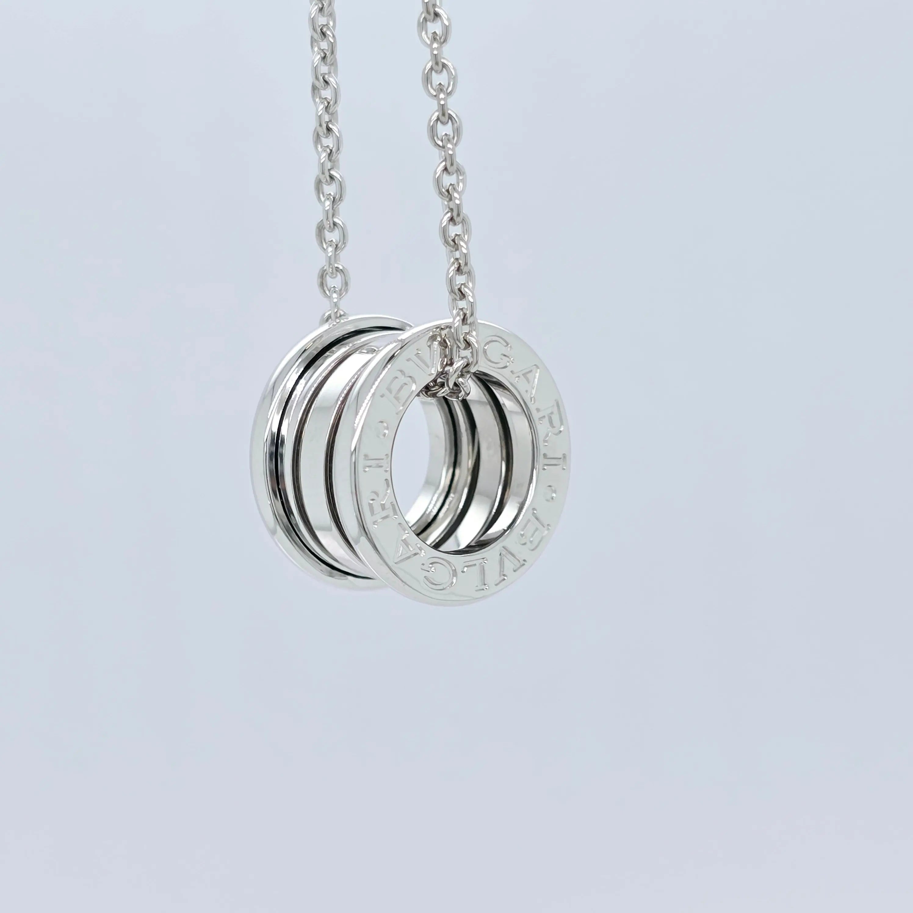 Bvlgari B.zero1 Necklace with Small Pendant, 18k White Gold, 16 Inches Chloe's Jewellers