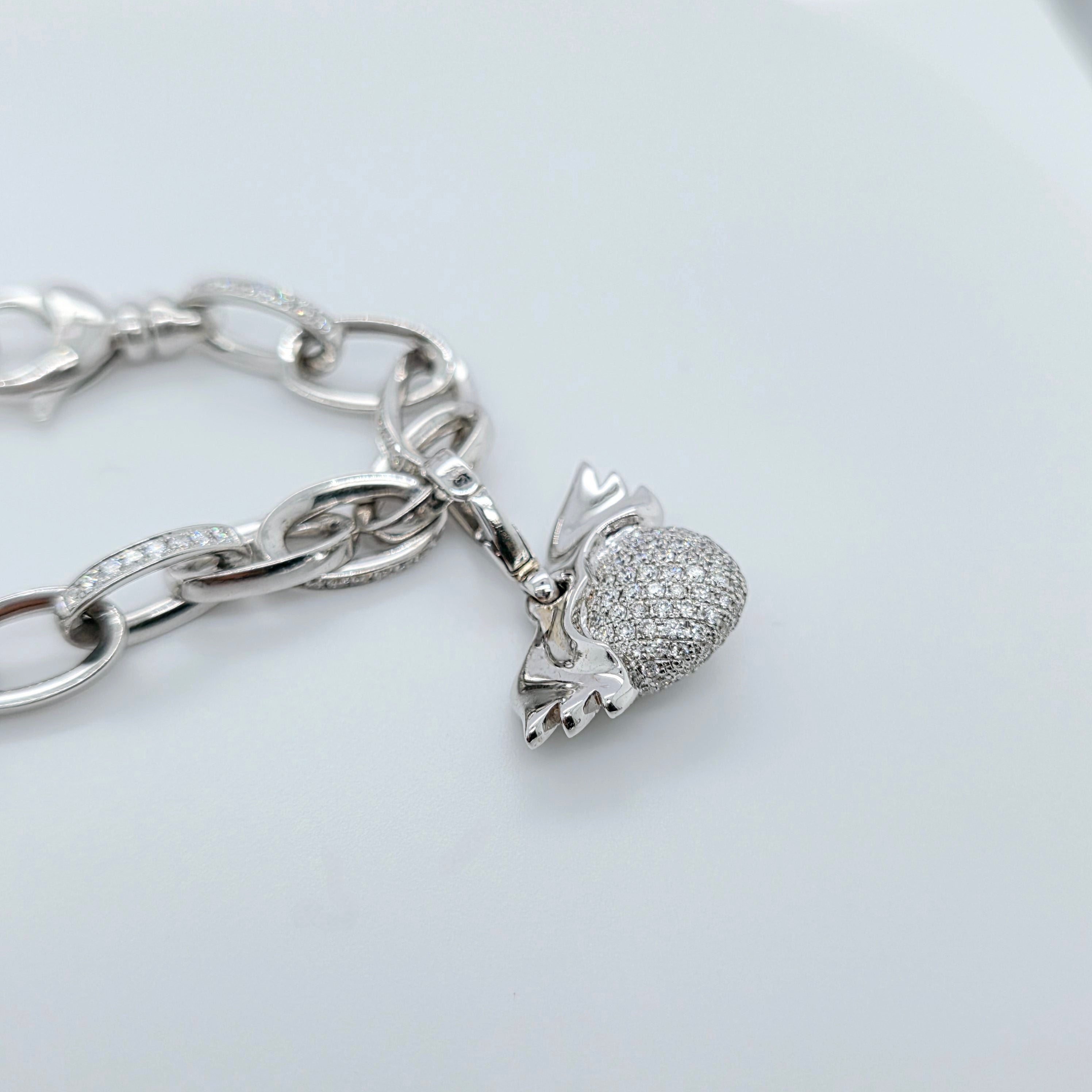 Pre-Owned Theo Fennell Diamond Charm Bracelet | 18K Gold, 3 Charms
