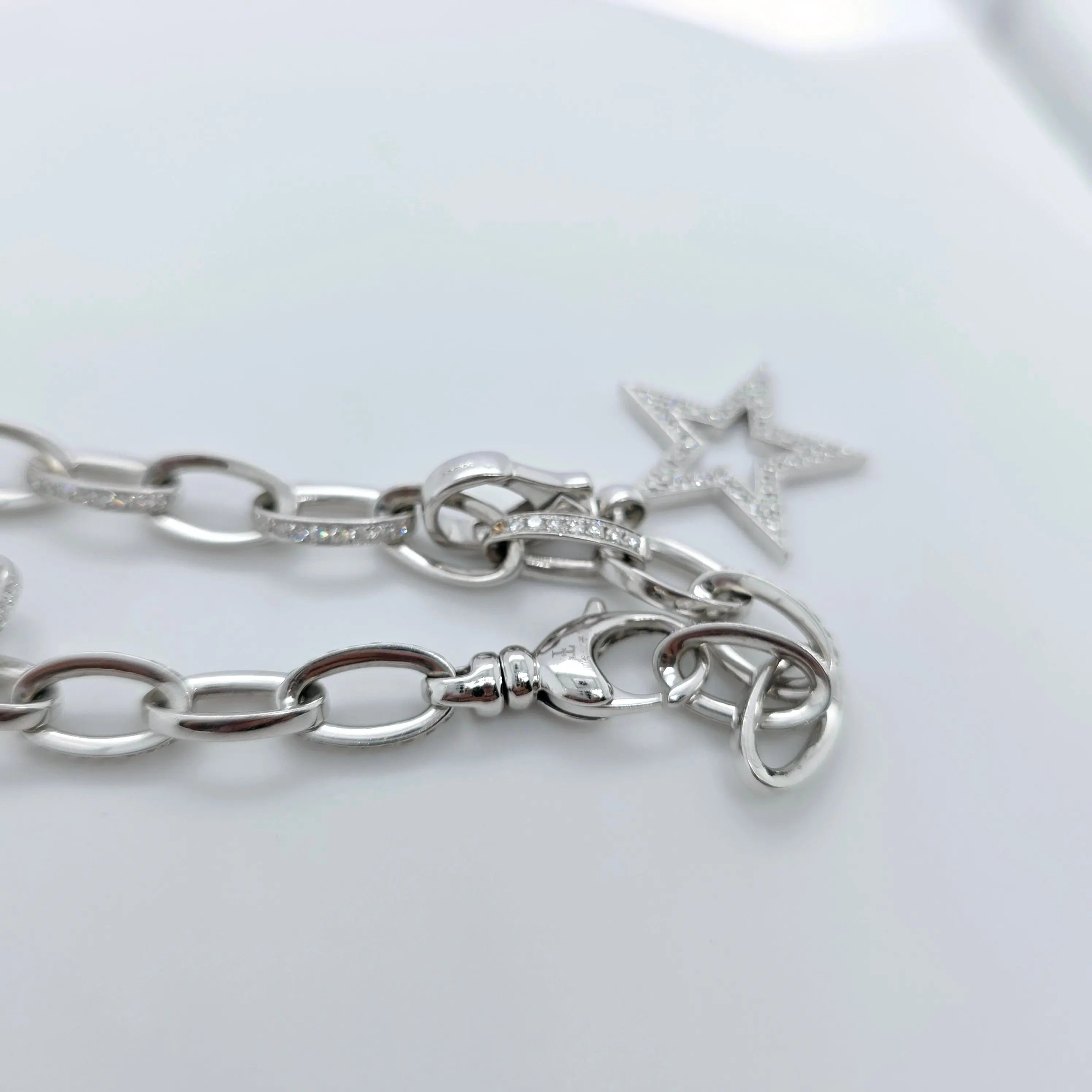 Pre-Owned Theo Fennell Diamond Charm Bracelet | 18K Gold, 3 Charms Chloe's Jewellers