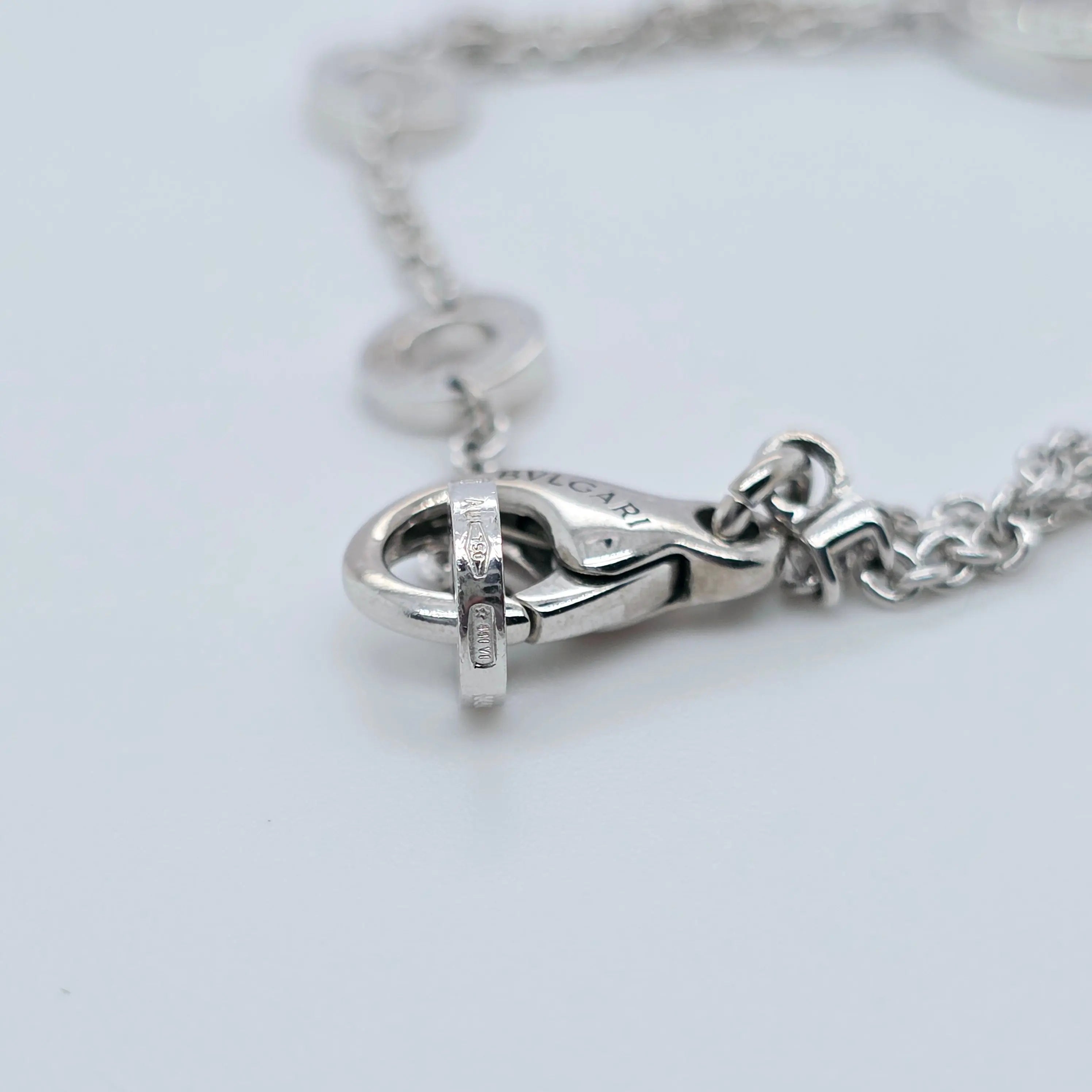 Pre-Owned Bvlgari Charm Diamond Bracelet | 0.53ct, 18K White Gold Chloe's Jewellers