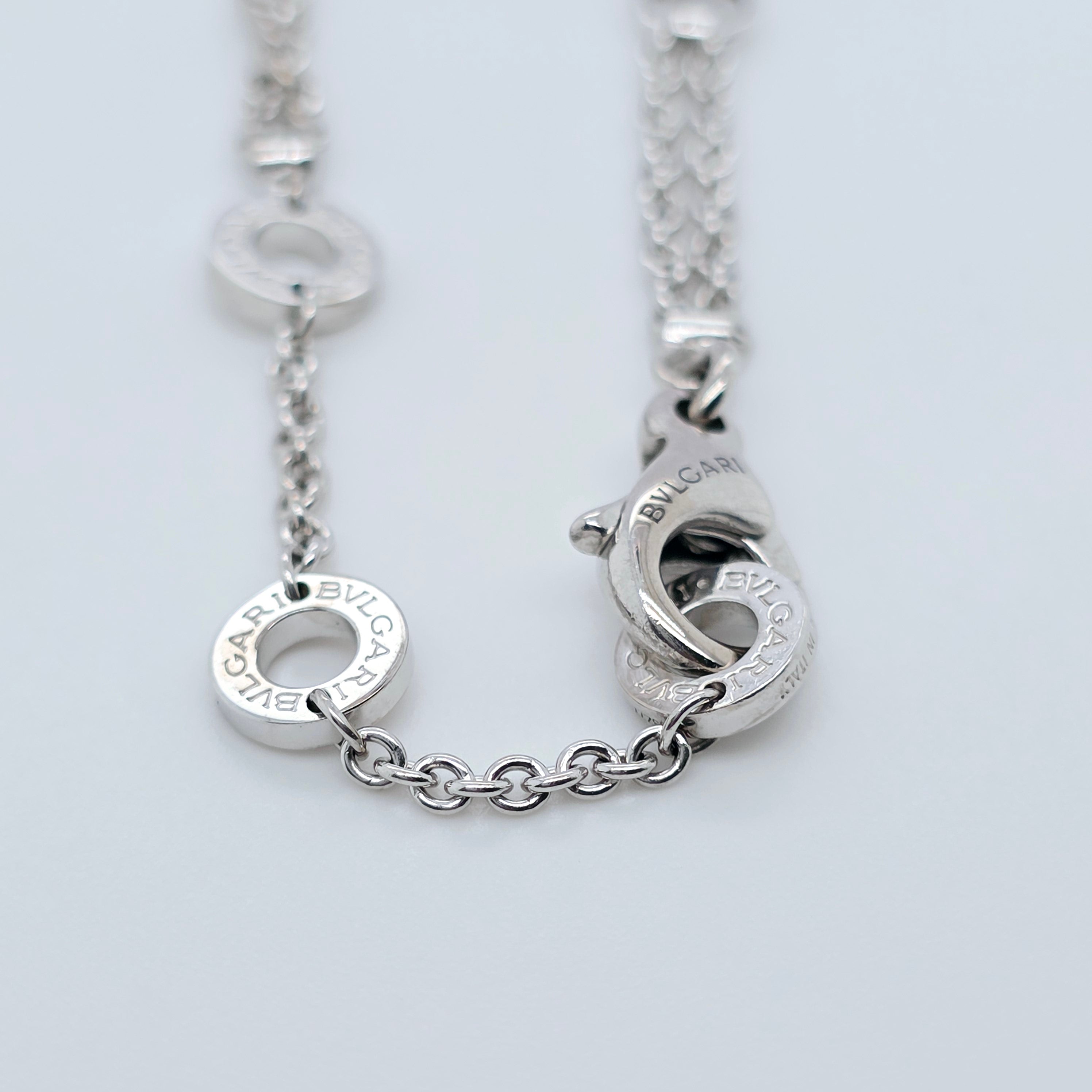 Pre-Owned Bvlgari Charm Diamond Bracelet | 0.53ct, 18K White Gold Chloe's Jewellers