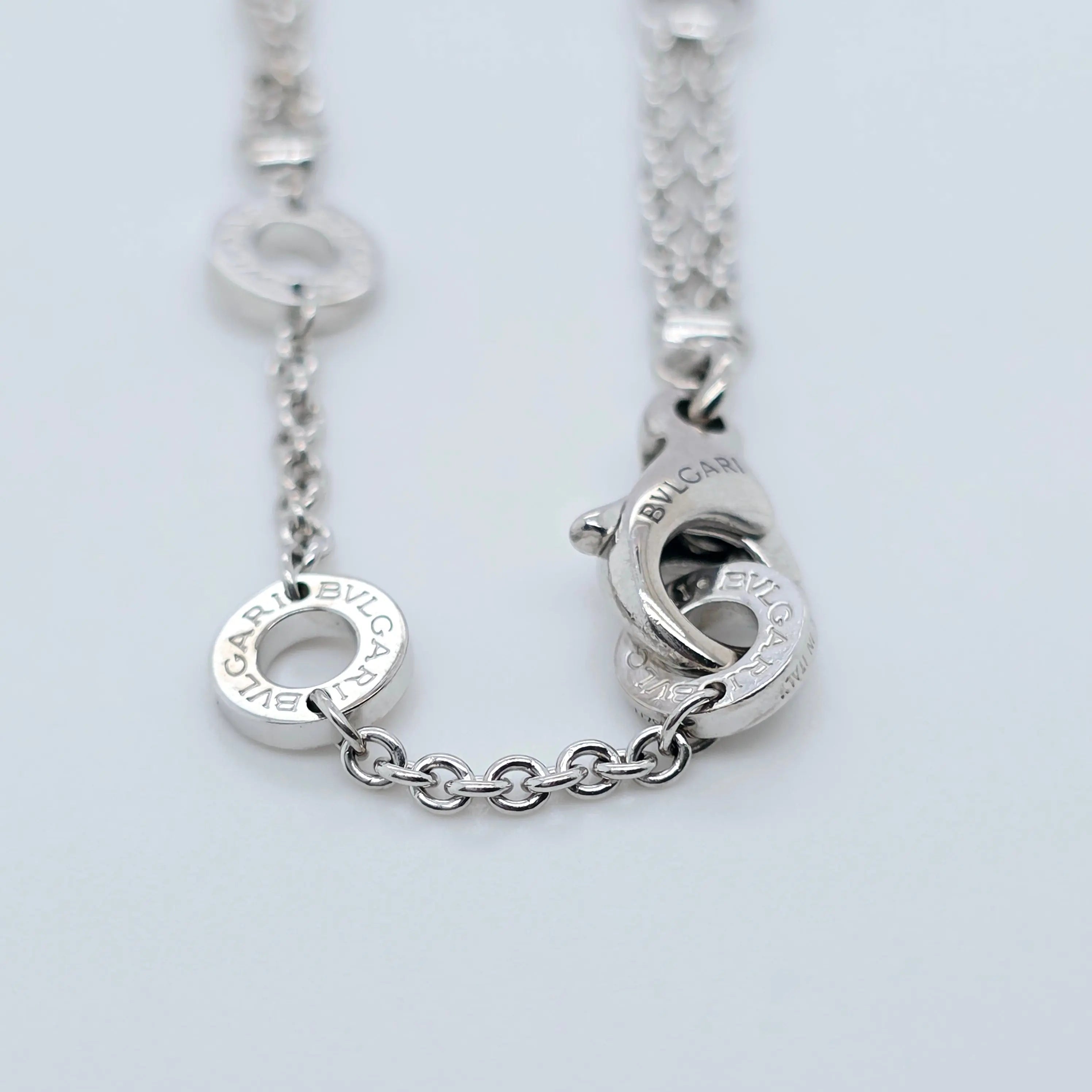Pre-Owned Bvlgari Charm Diamond Bracelet | 0.53ct, 18K White Gold Chloe's Jewellers