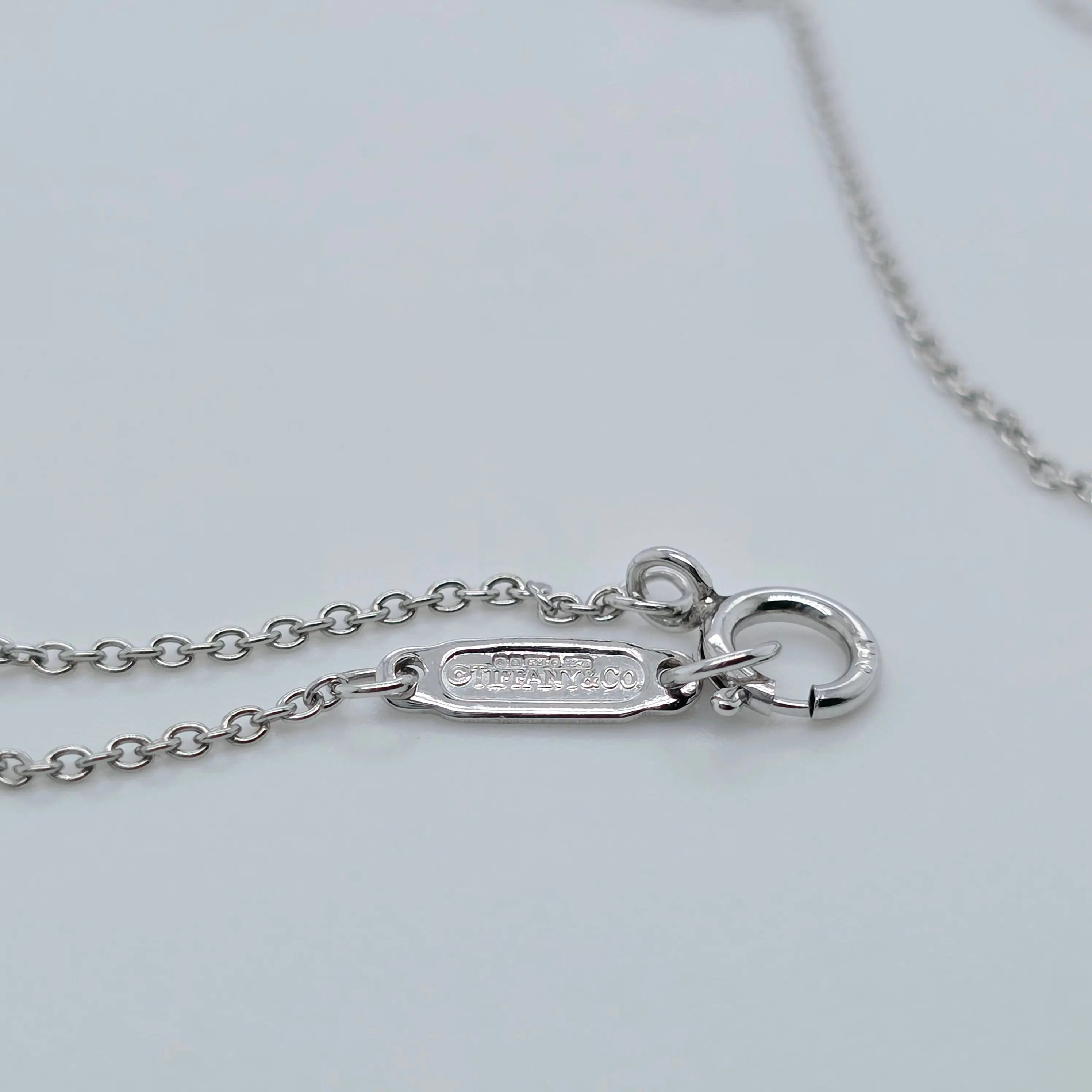 Tiffany & Co. Solitaire Pendant In Platinum, Tiffany Necklace, 16 Inches Chloe's Jewellers