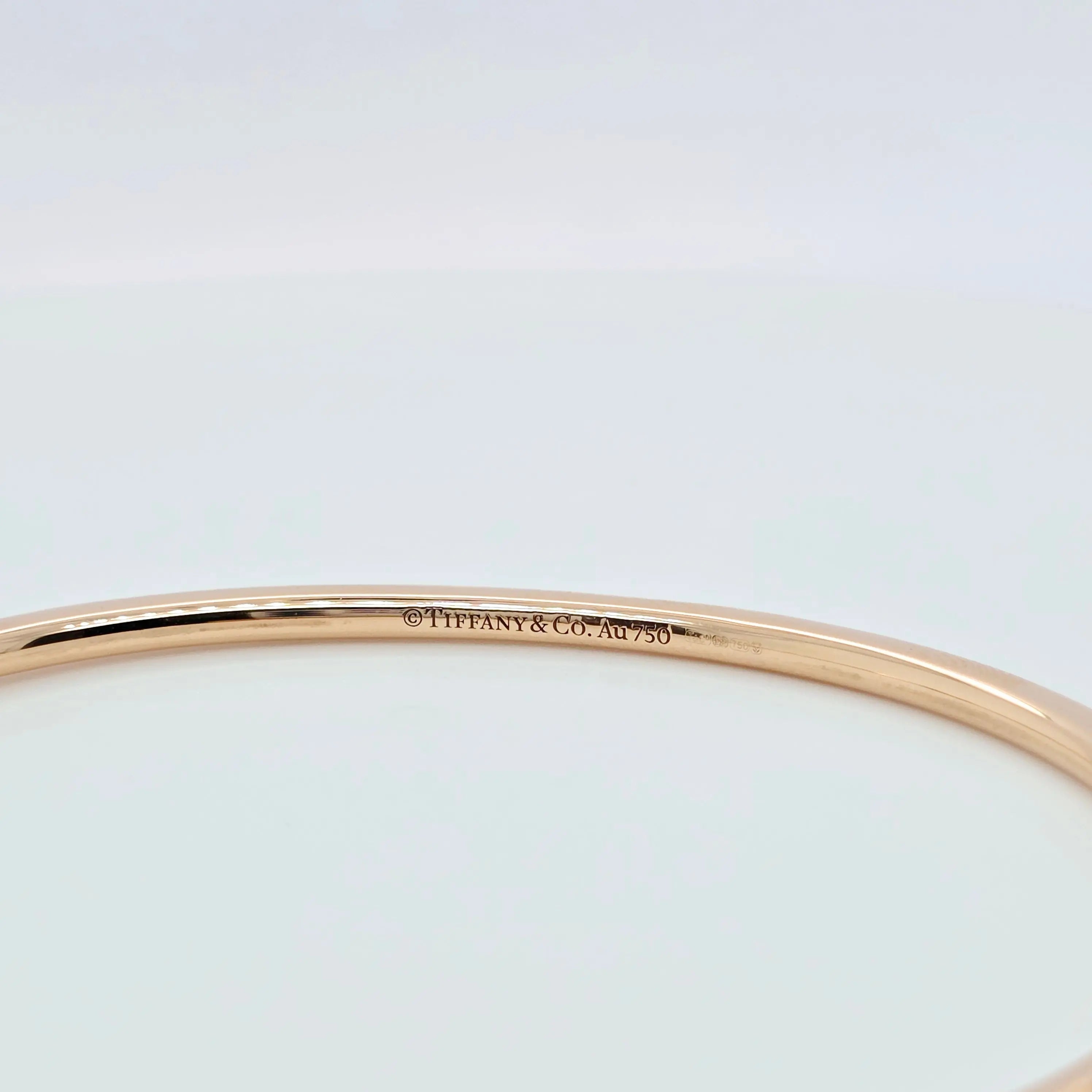 Tiffany & Co. Tiffany Metro Hinged Diamond Bangle, 18ct Rose Gold, Medium Size Chloe's Jewellers