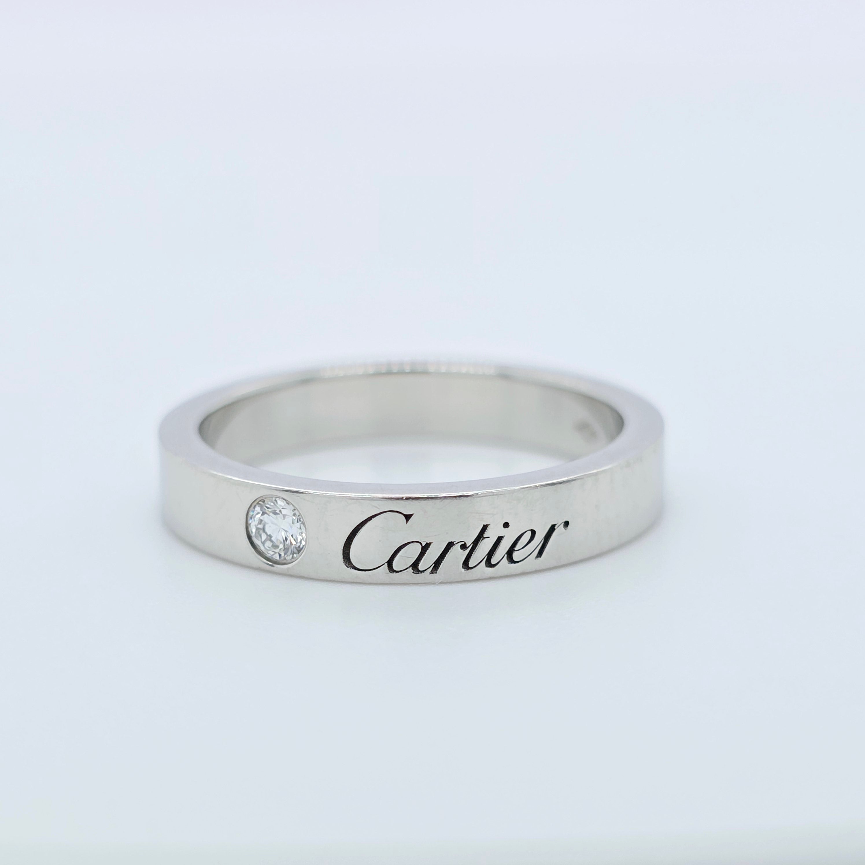 Pre-Owned | Cartier C de Cartier Wedding Ring, Platinum & Diamond