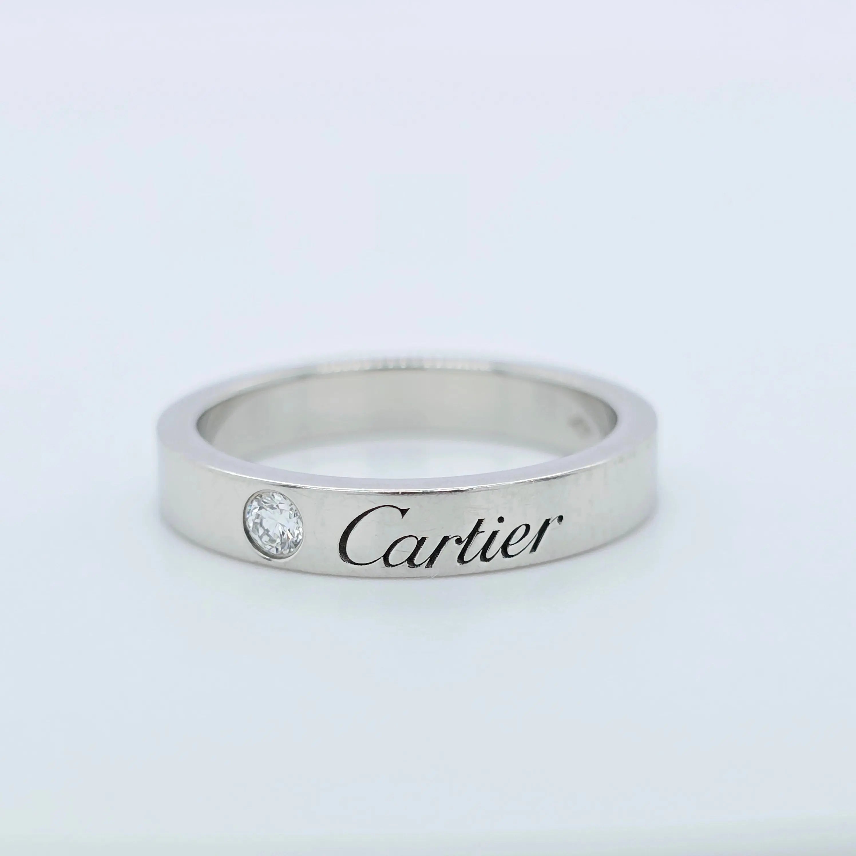 Pre-Owned | Cartier C de Cartier Wedding Ring, Platinum & Diamond Chloe's Jewellers