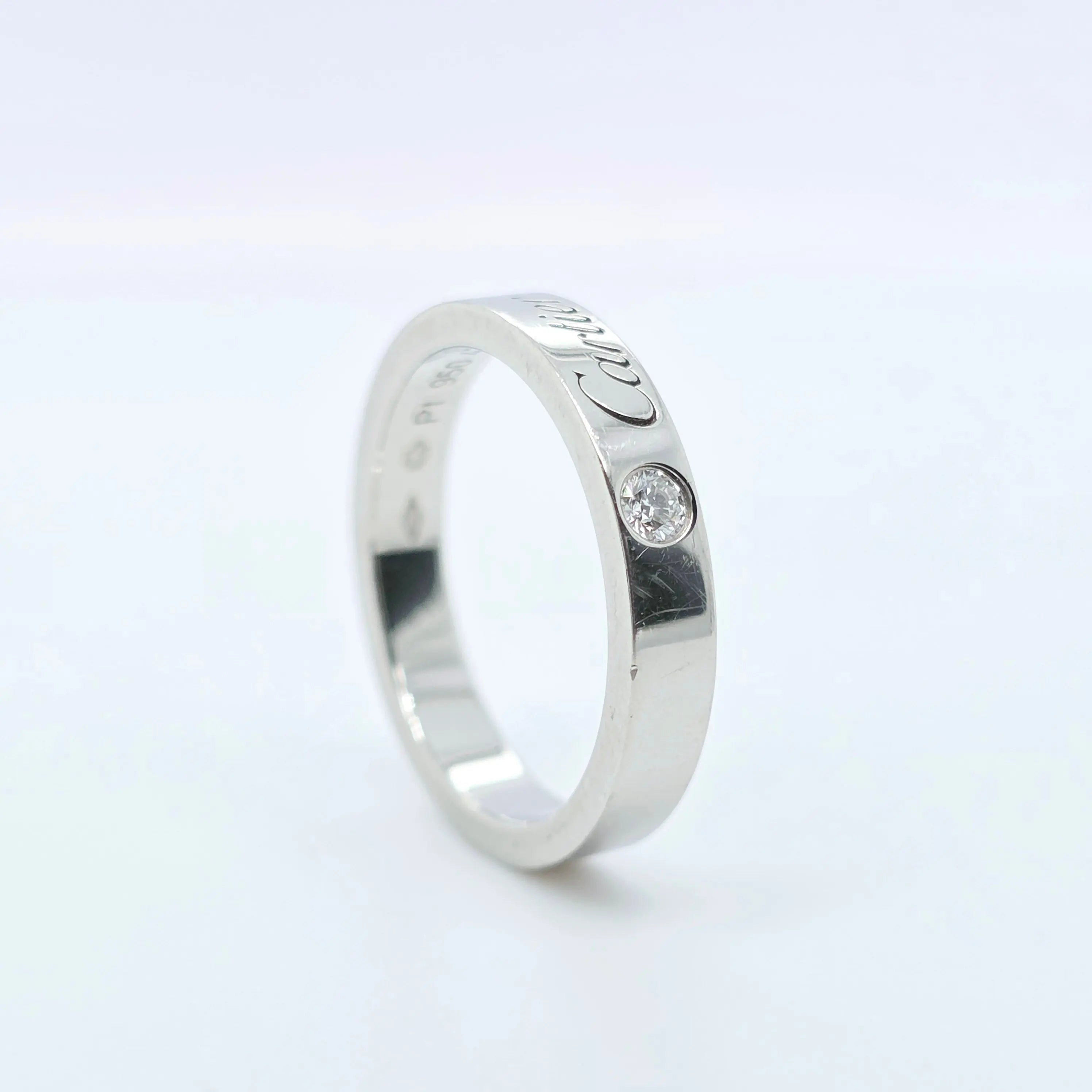 Pre-Owned | Cartier C de Cartier Wedding Ring, Platinum & Diamond Chloe's Jewellers