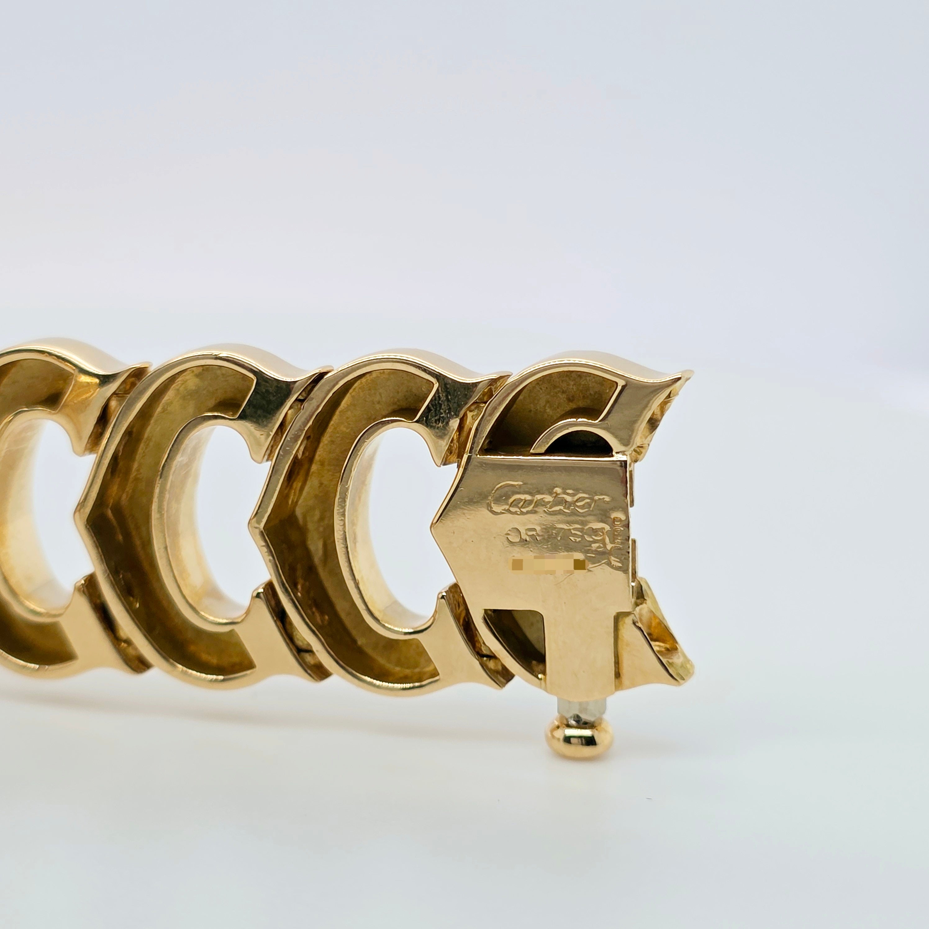 Pre-Owned Vintage Cartier C de Cartier Bracelet | 18K Yellow Gold Chloe's Jewellers