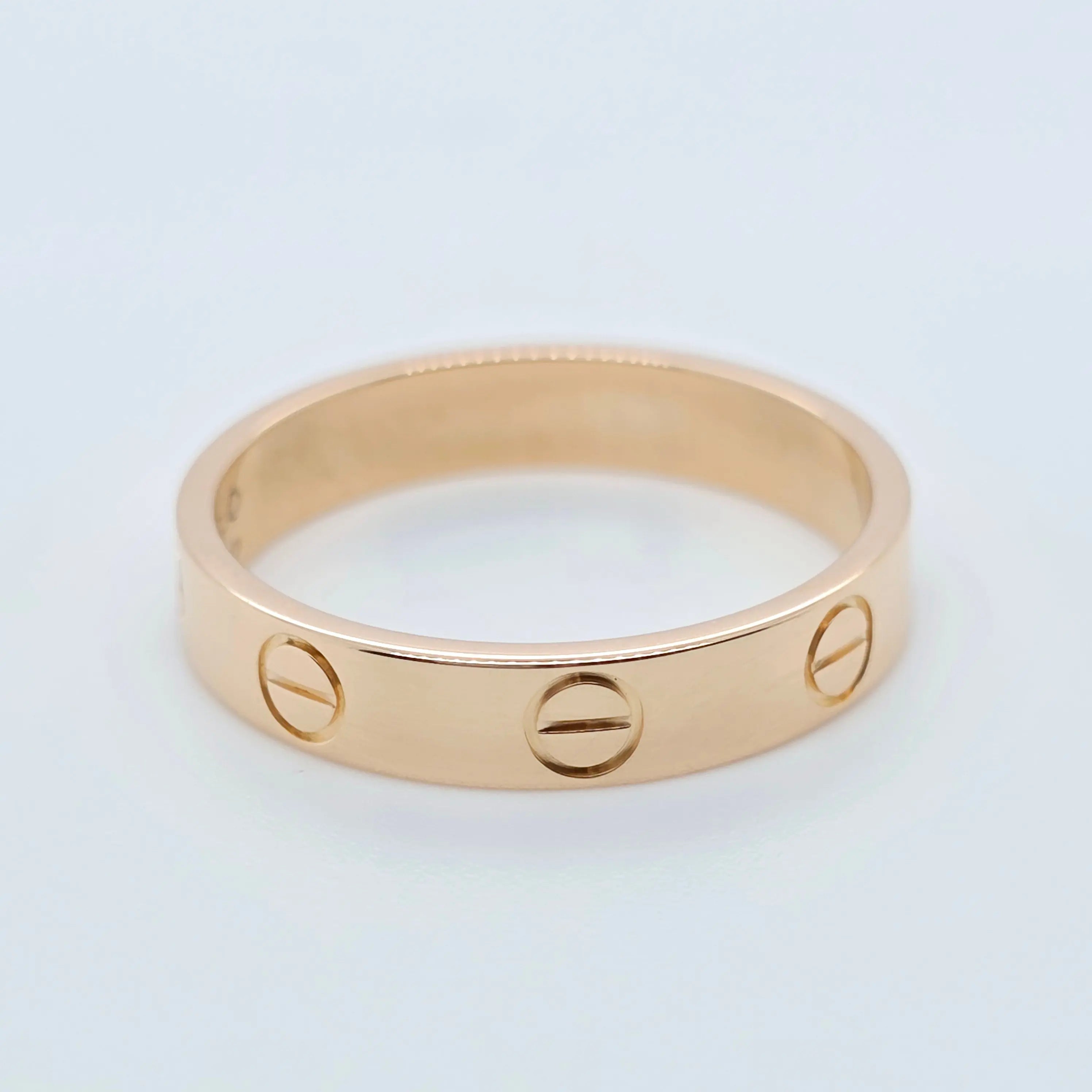 Cartier Love Ring, Classic Model, 3.5 mm, 18ct Rose Gold, Size 53 Chloe's Jewellers