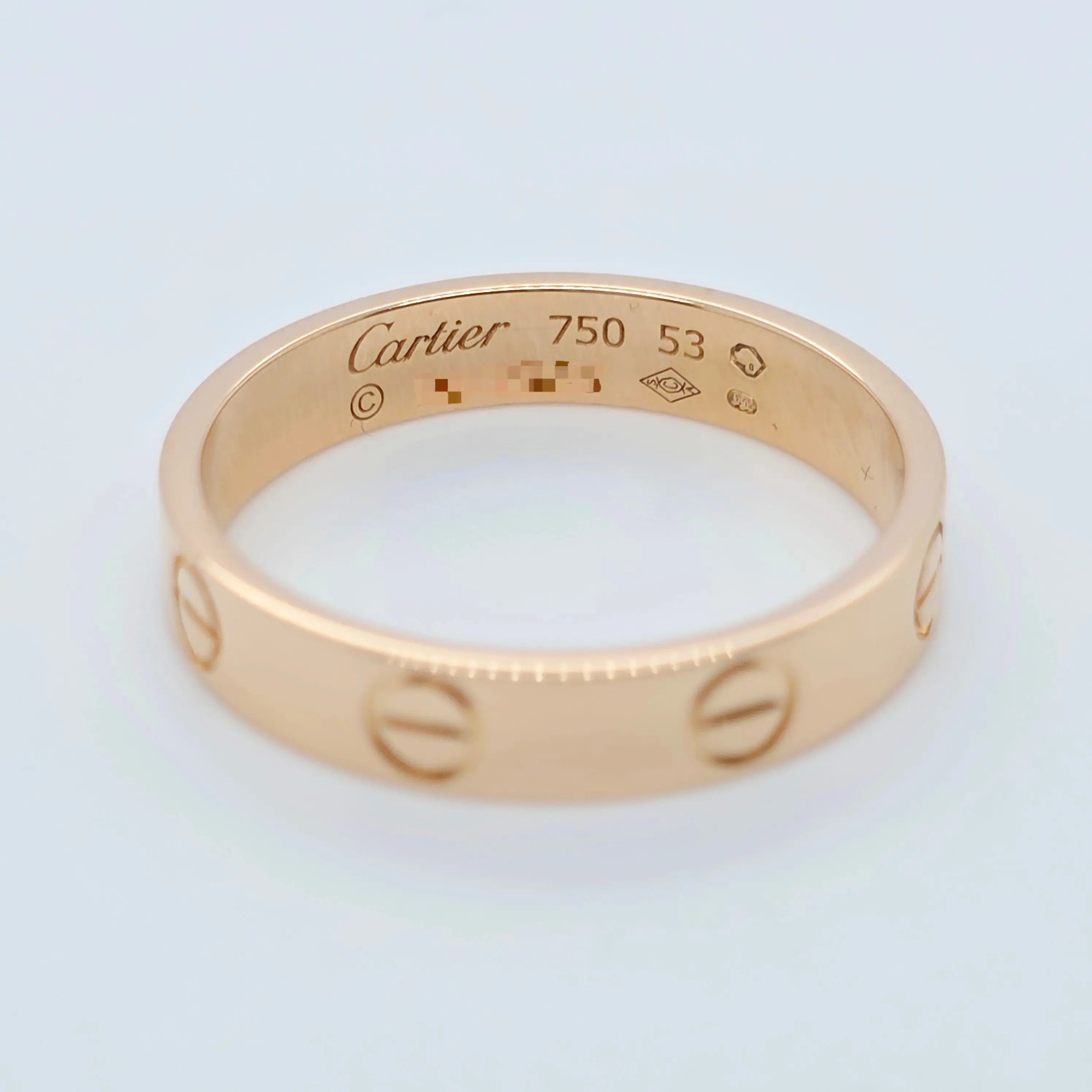 Cartier Love Ring, Classic Model, 3.5 mm, 18ct Rose Gold, Size 53 Chloe's Jewellers