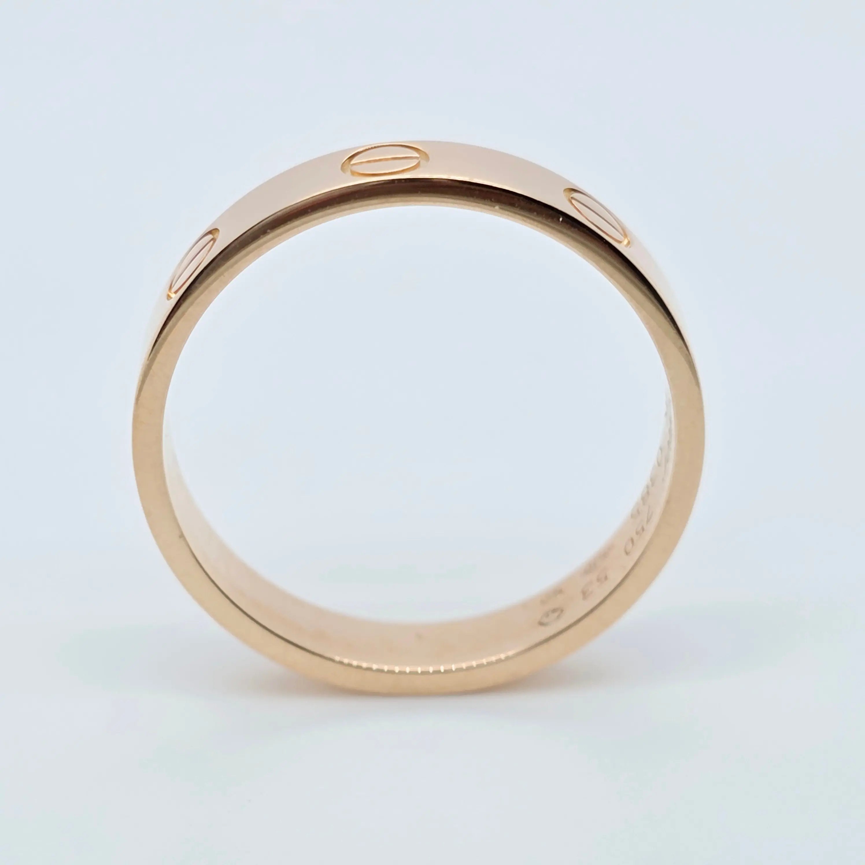 Cartier Love Ring, Classic Model, 3.5 mm, 18ct Rose Gold, Size 53 Chloe's Jewellers