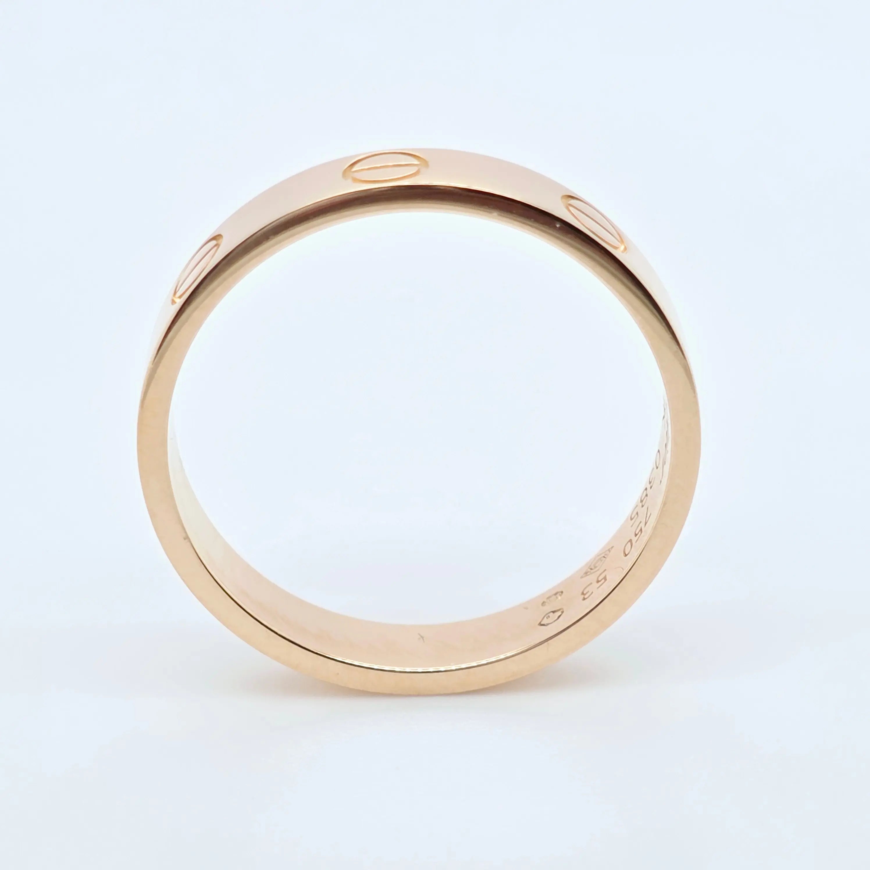 Cartier Love Ring, Classic Model, 3.5 mm, 18ct Rose Gold, Size 53 Chloe's Jewellers