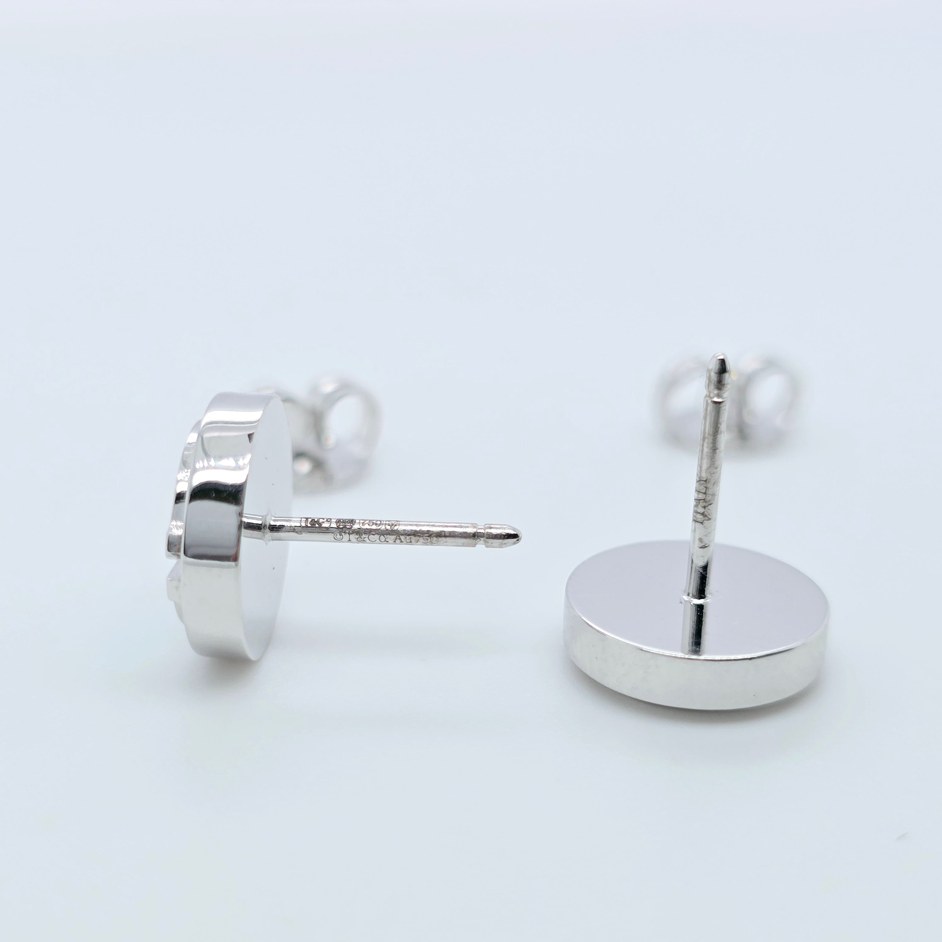 Tiffany Turquoise Circle Earrings – 18ct White Gold, 9.65mm
