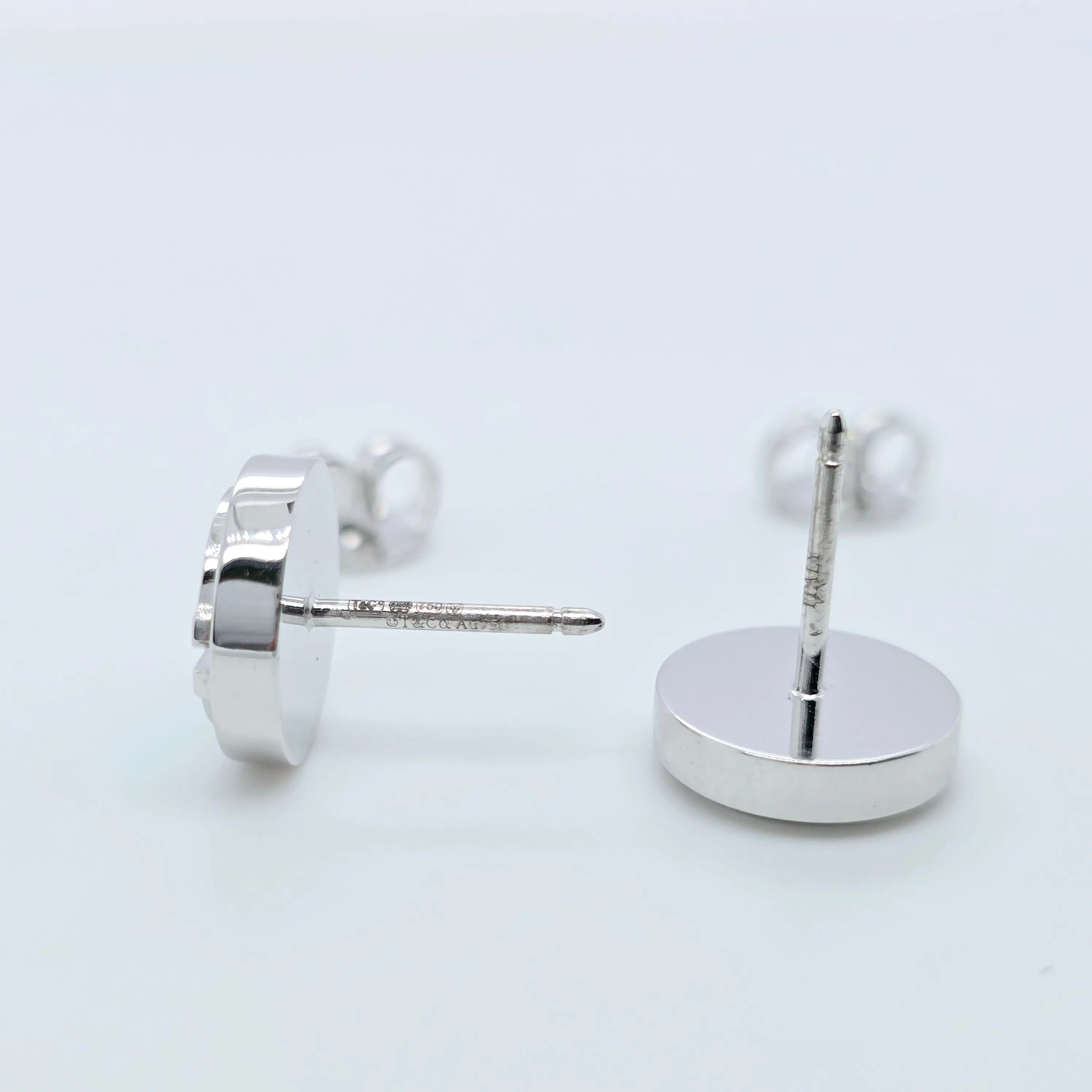 Tiffany Turquoise Circle Earrings – 18ct White Gold, 9.65mm Chloe's Jewellers