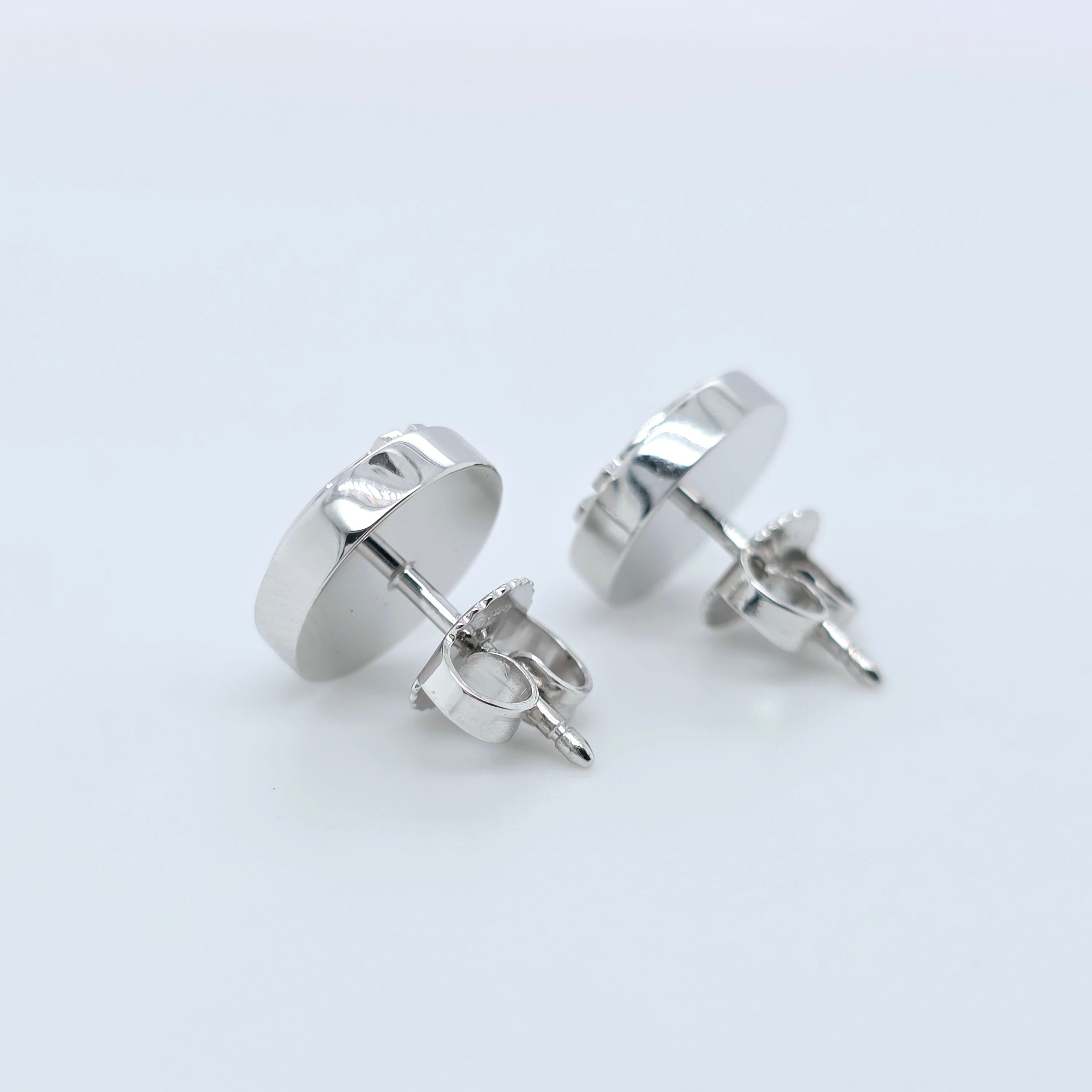Tiffany Turquoise Circle Earrings – 18ct White Gold, 9.65mm Chloe's Jewellers
