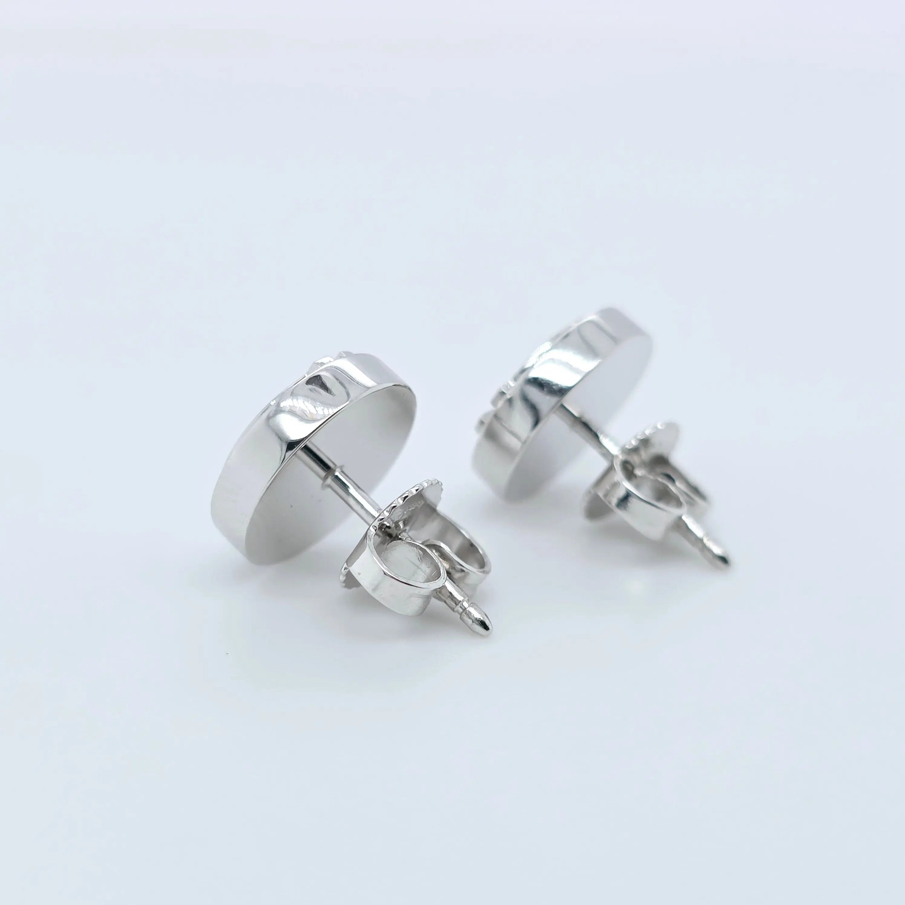 Tiffany Turquoise Circle Earrings – 18ct White Gold, 9.65mm Chloe's Jewellers