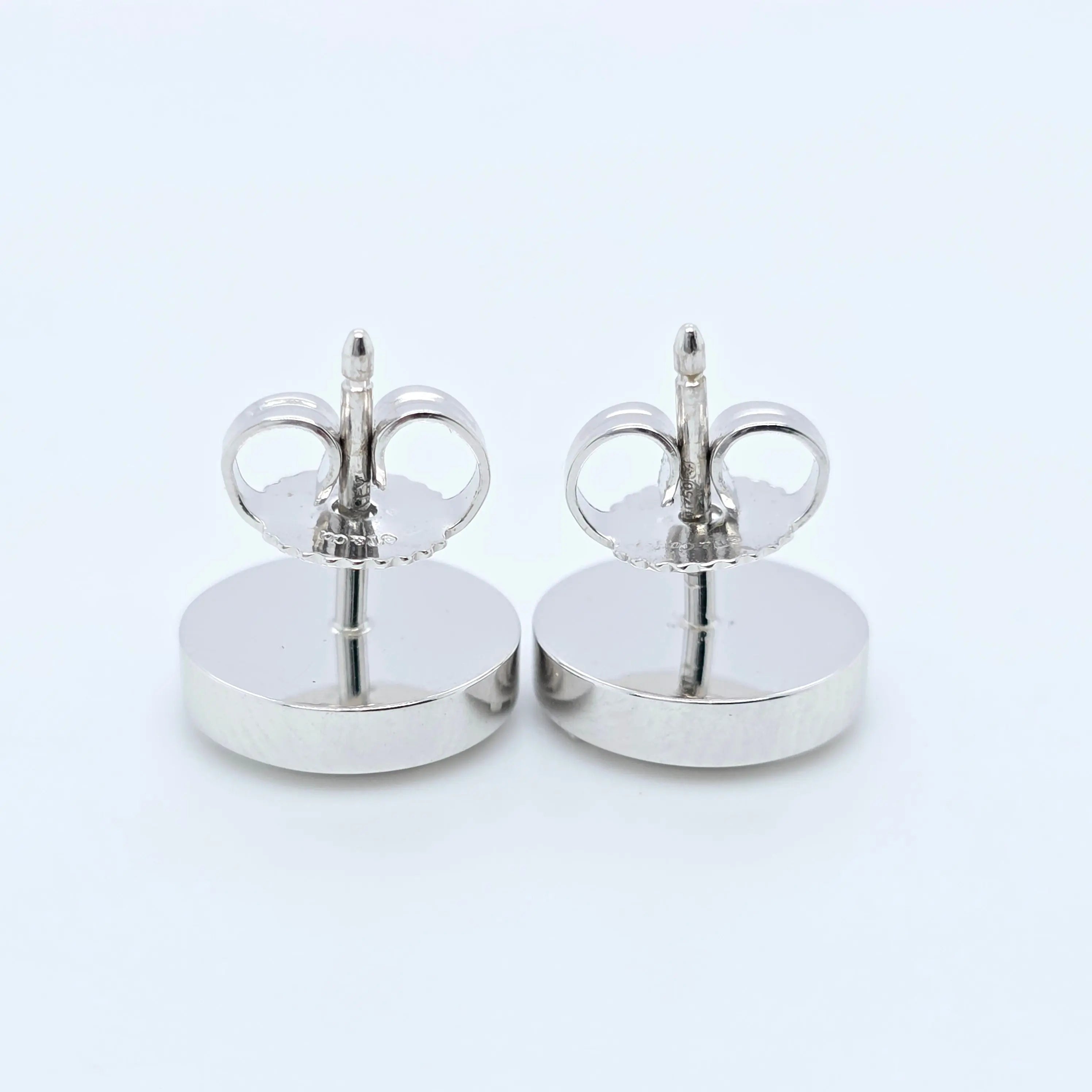 Tiffany Turquoise Circle Earrings – 18ct White Gold, 9.65mm Chloe's Jewellers
