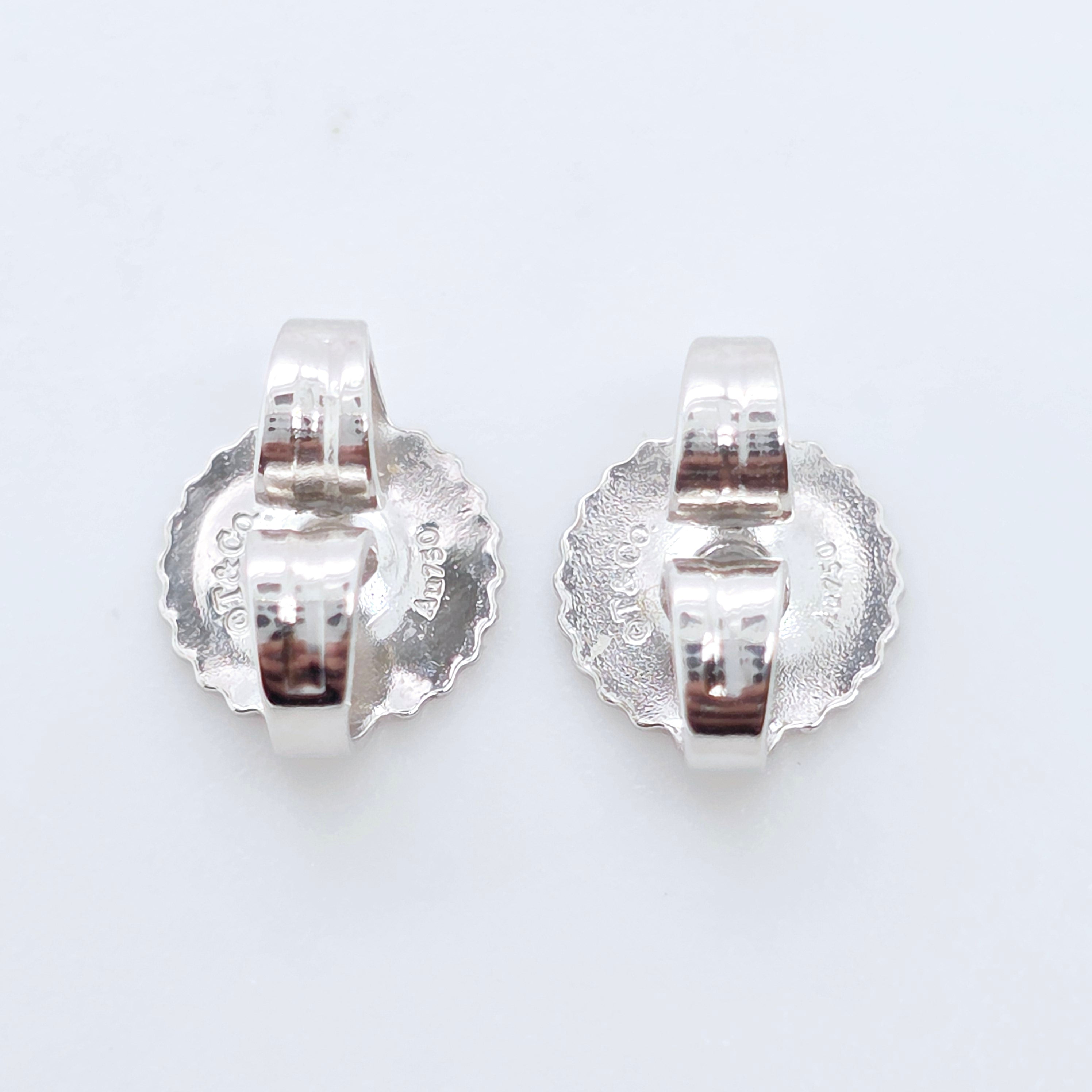Tiffany Turquoise Circle Earrings – 18ct White Gold, 9.65mm Chloe's Jewellers