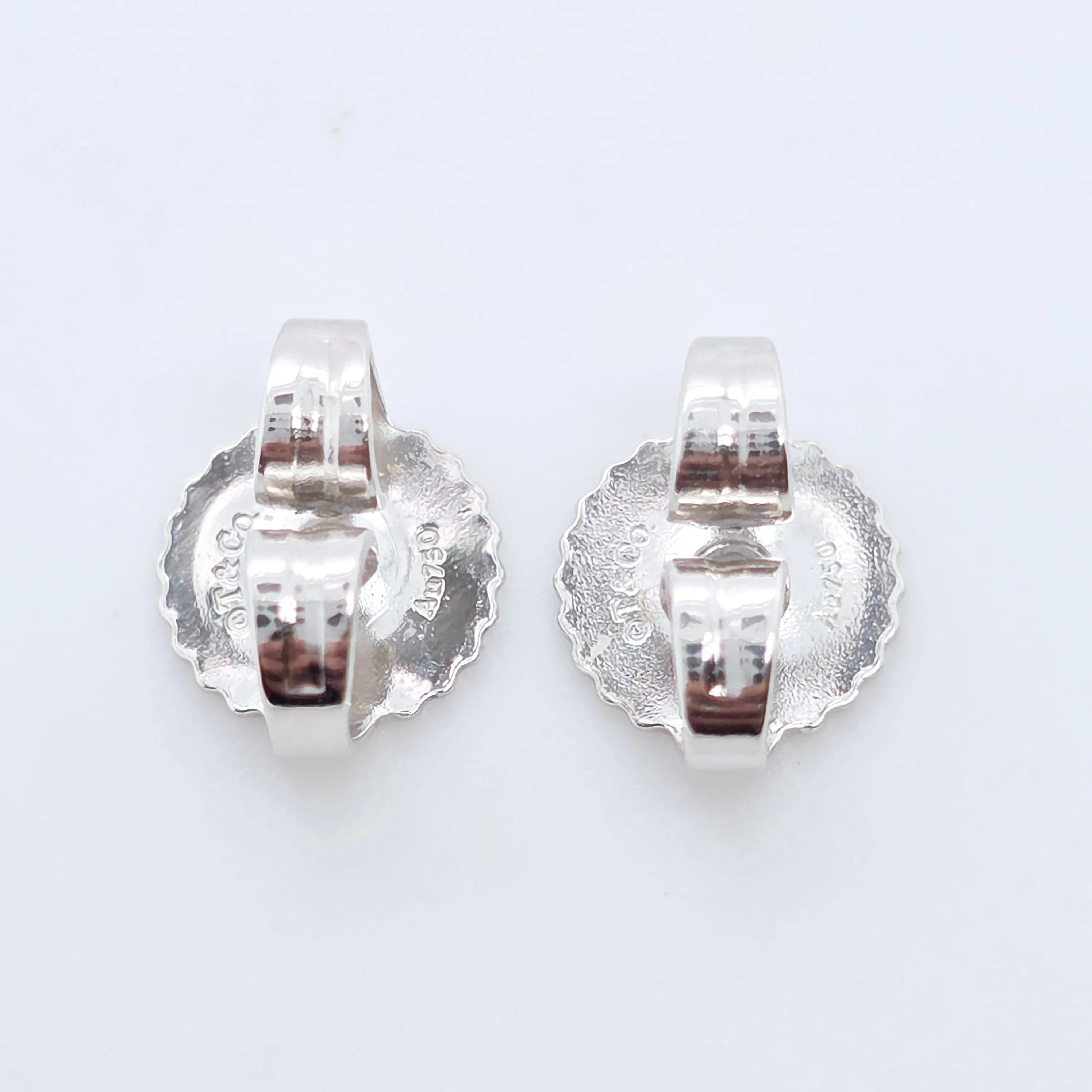 Tiffany Turquoise Circle Earrings – 18ct White Gold, 9.65mm Chloe's Jewellers