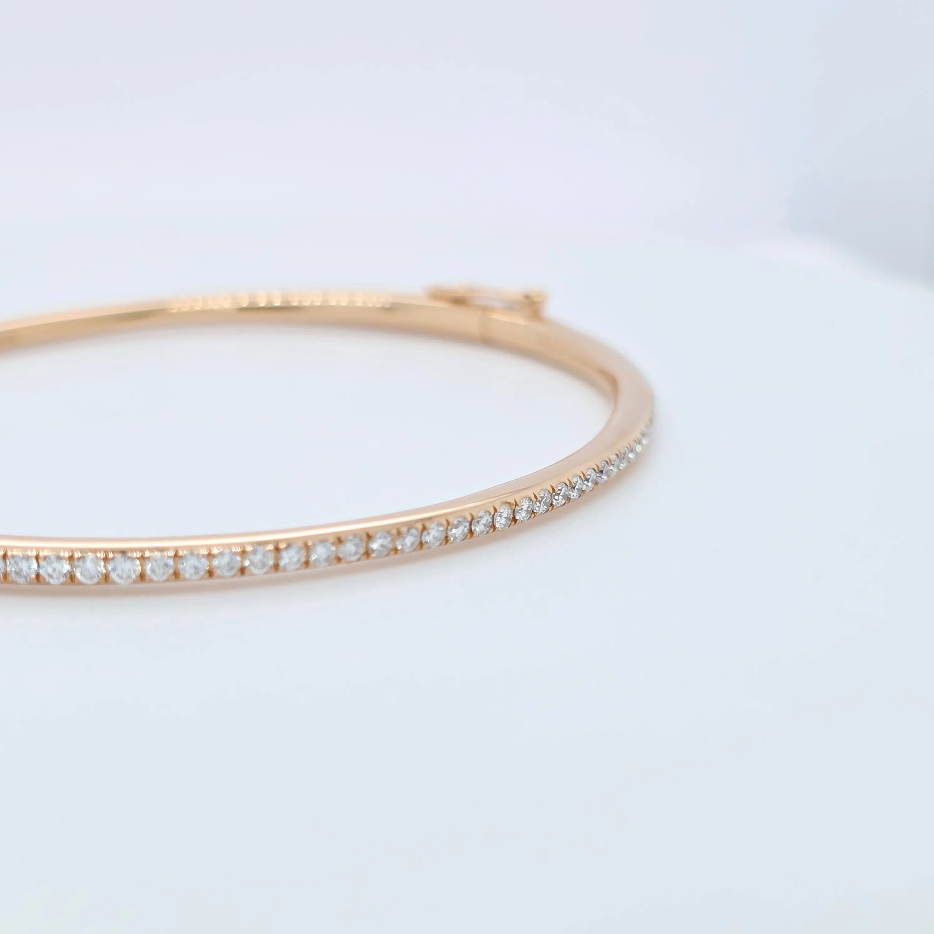 De Beers DB Classic Bangle – 18ct Rose Gold, 0.64ct, Size 17 Chloe's Jewellers