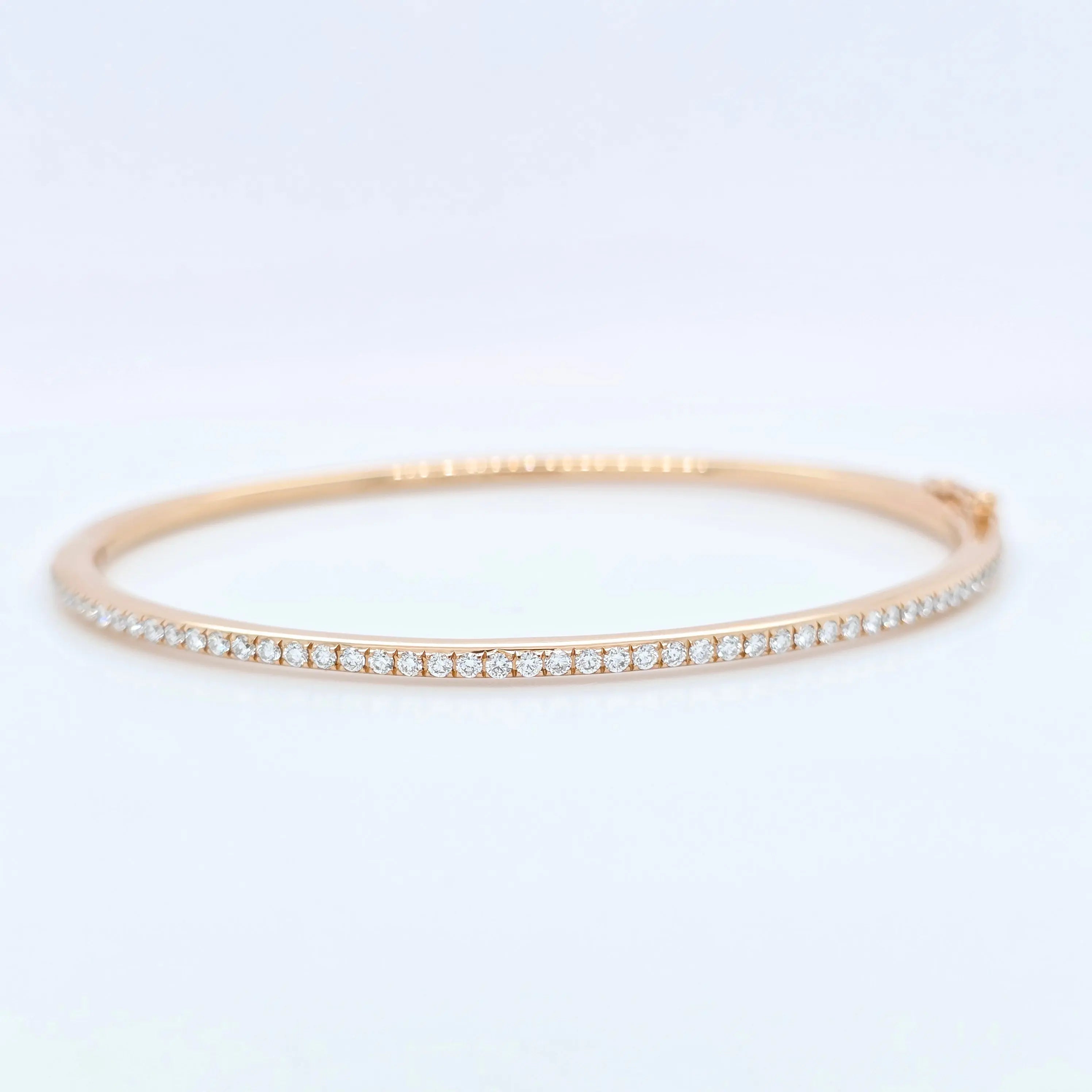 De Beers DB Classic Bangle – 18ct Rose Gold, 0.64ct, Size 17 Chloe's Jewellers