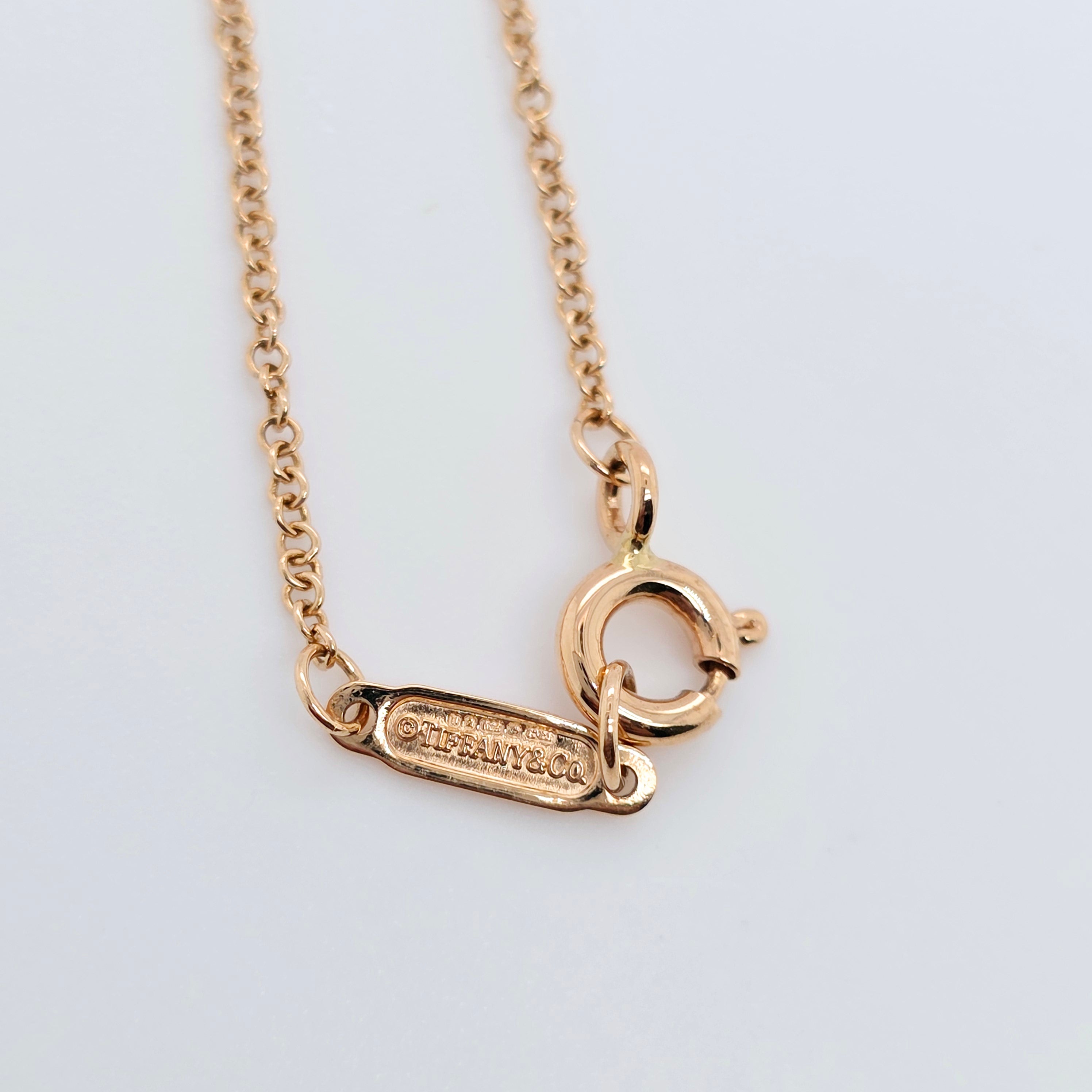 Tiffany Padlock Pendant Necklace – 18ct Rose Gold, 18-Inch Chain