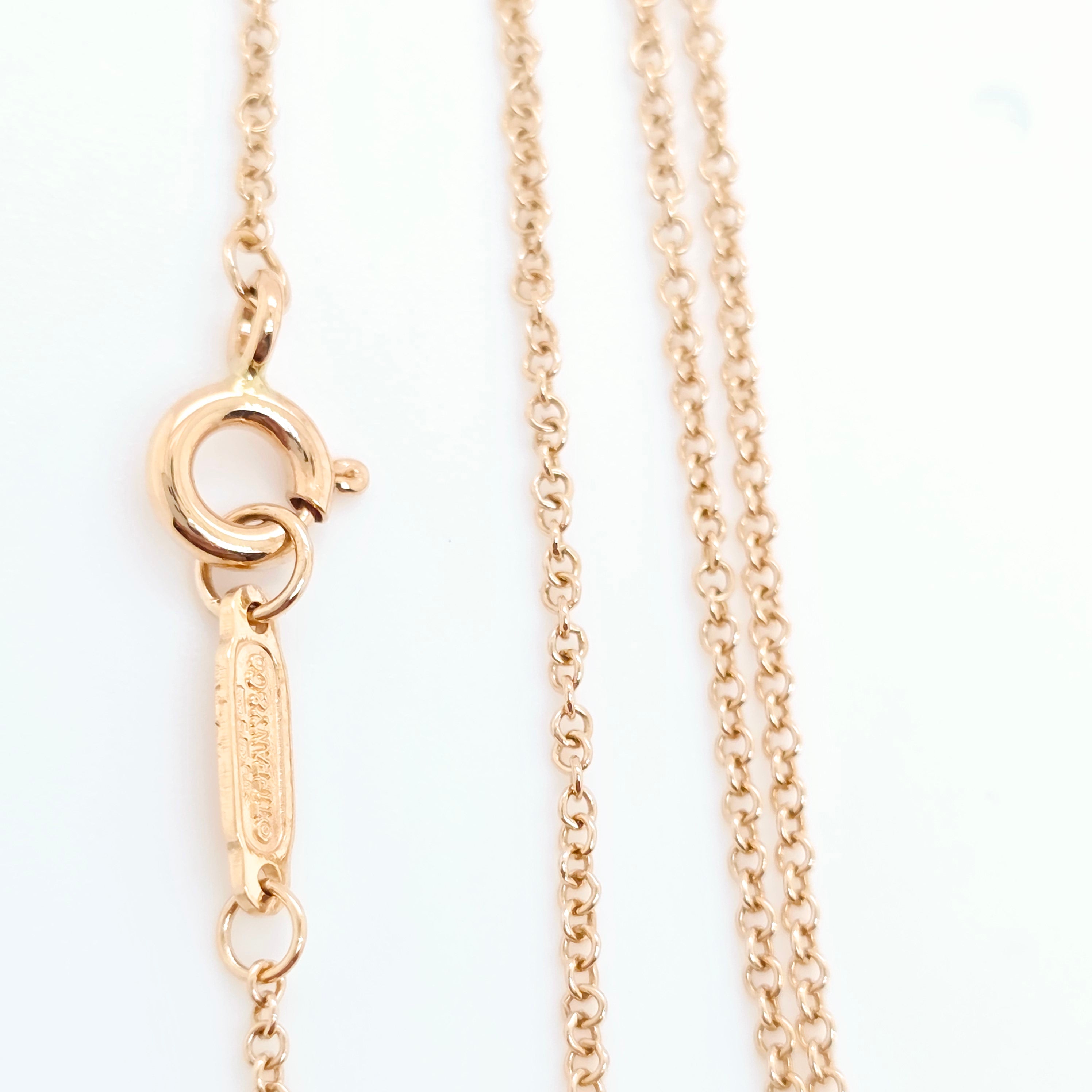 Tiffany Padlock Pendant Necklace – 18ct Rose Gold, 18-Inch Chain