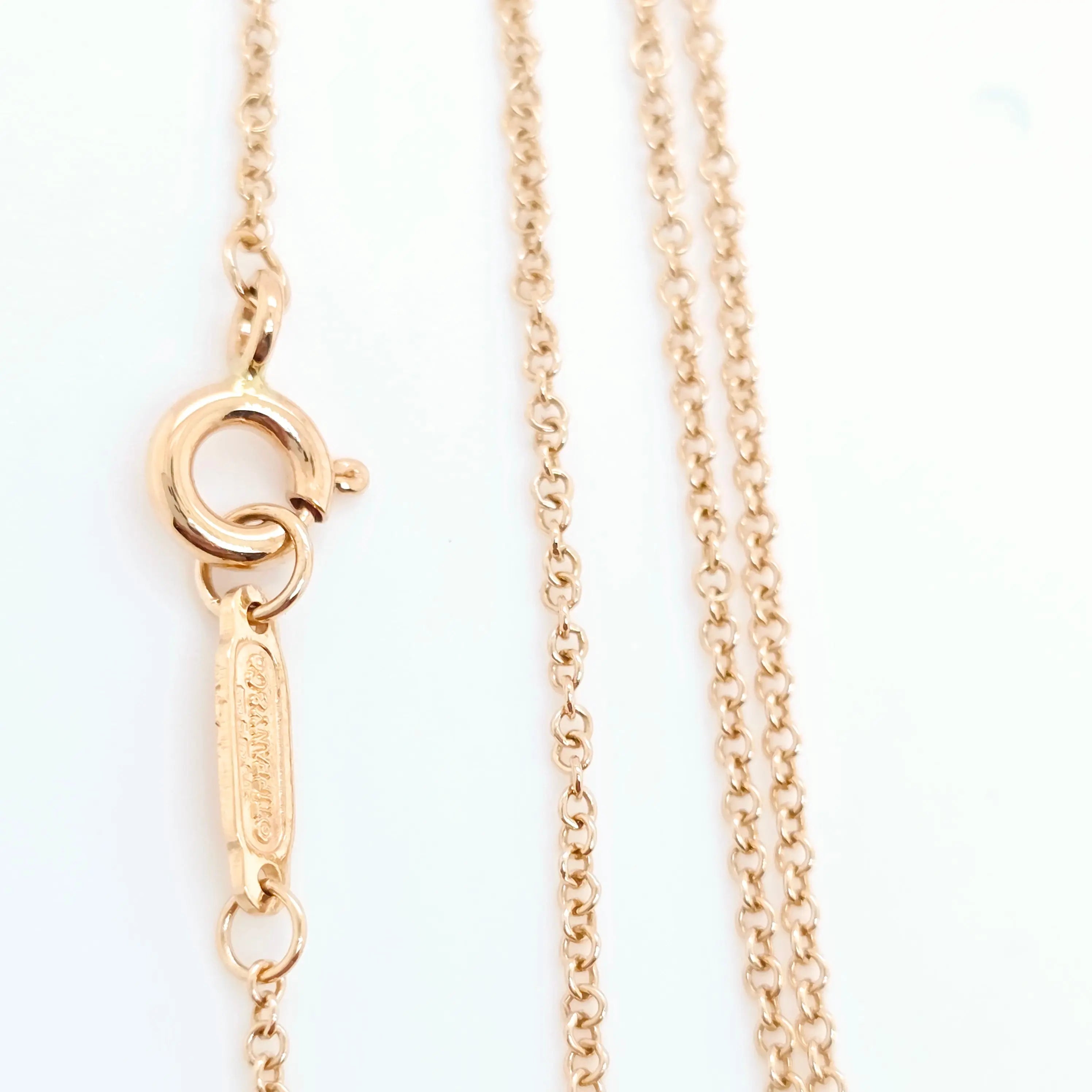 Tiffany Padlock Pendant Necklace – 18ct Rose Gold, 18-Inch Chain Chloe's Jewellers