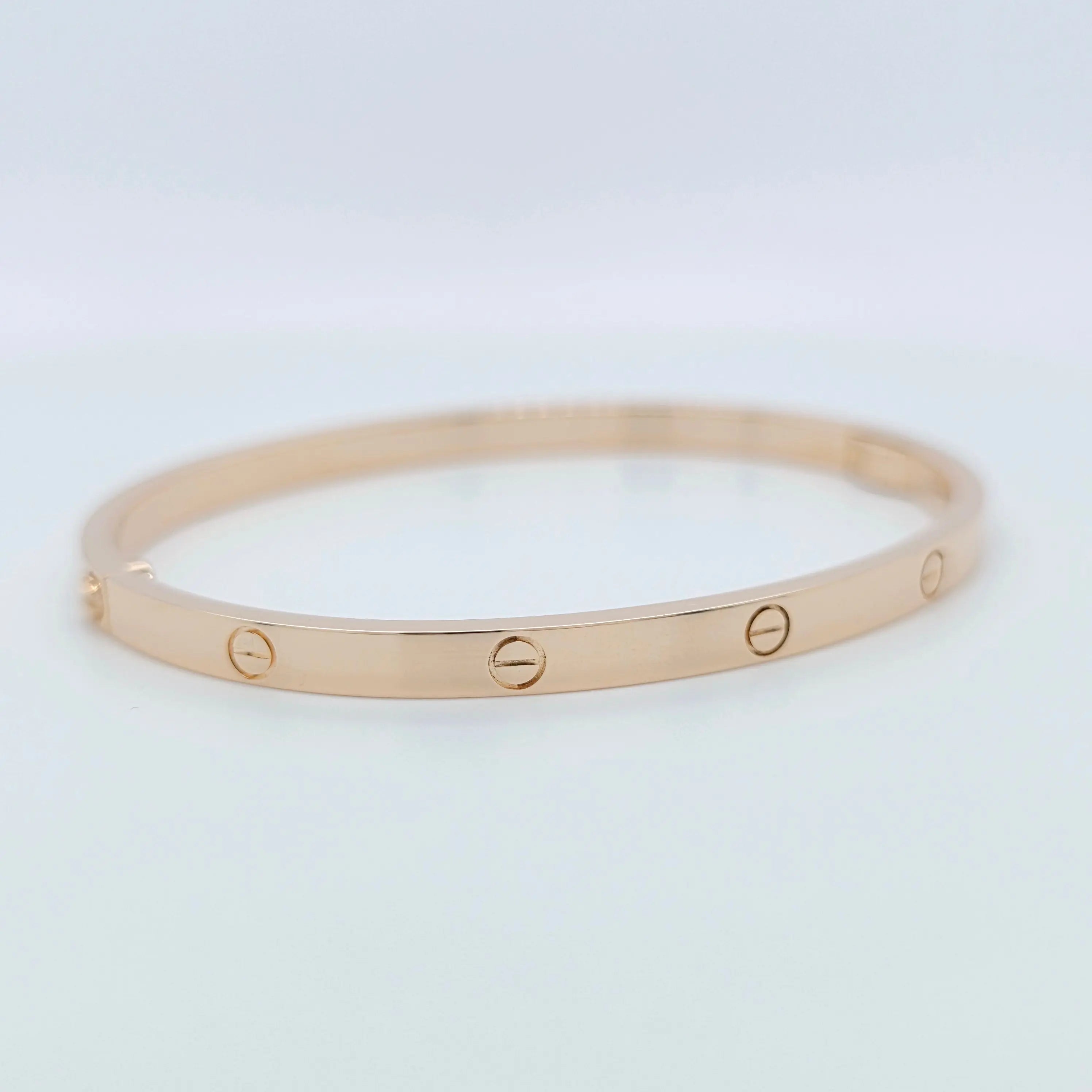 Cartier Love Bracelet – 18ct Rose Gold, Small Model, Size 16 Chloe's Jewellers