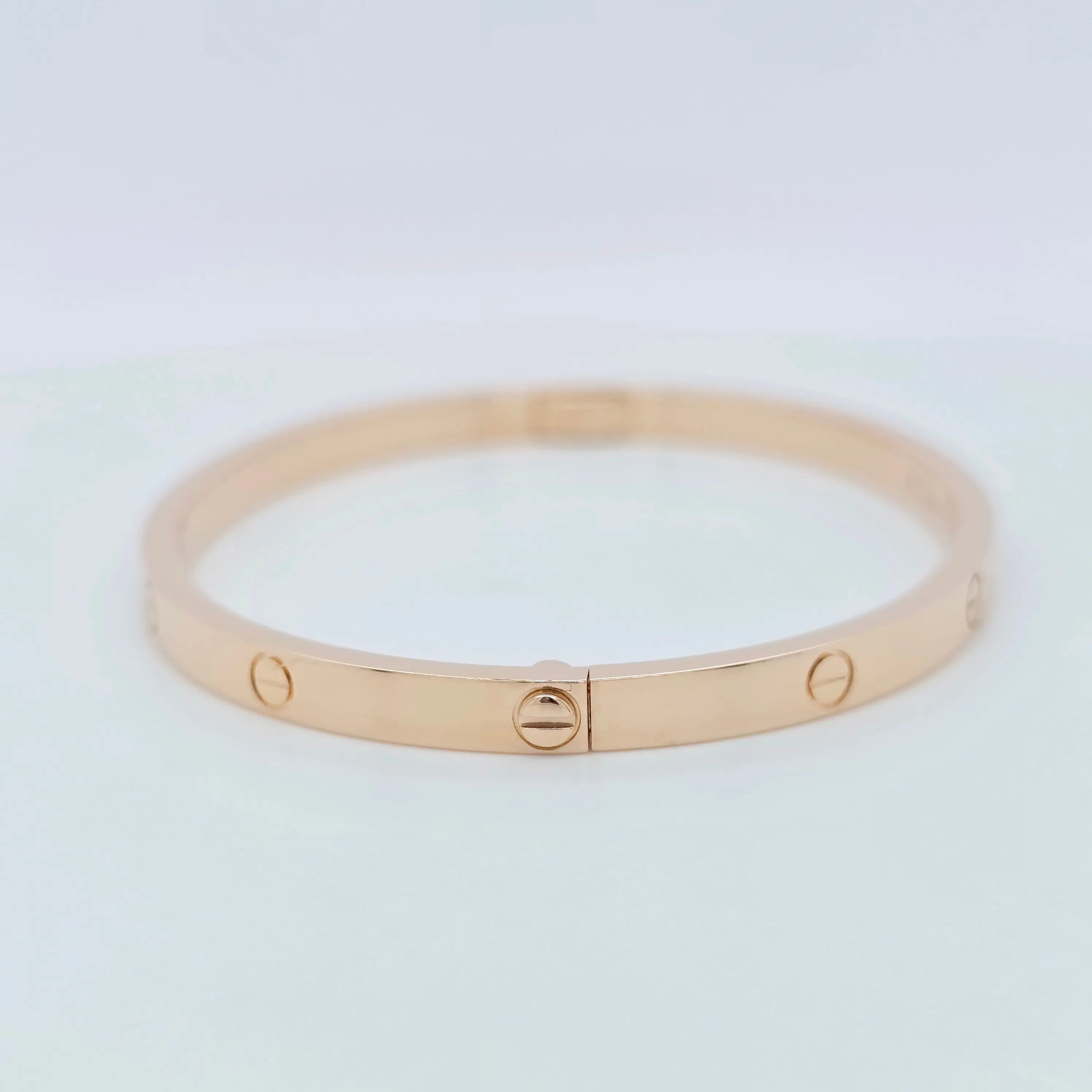 Cartier Love Bracelet – 18ct Rose Gold, Small Model, Size 16 Chloe's Jewellers