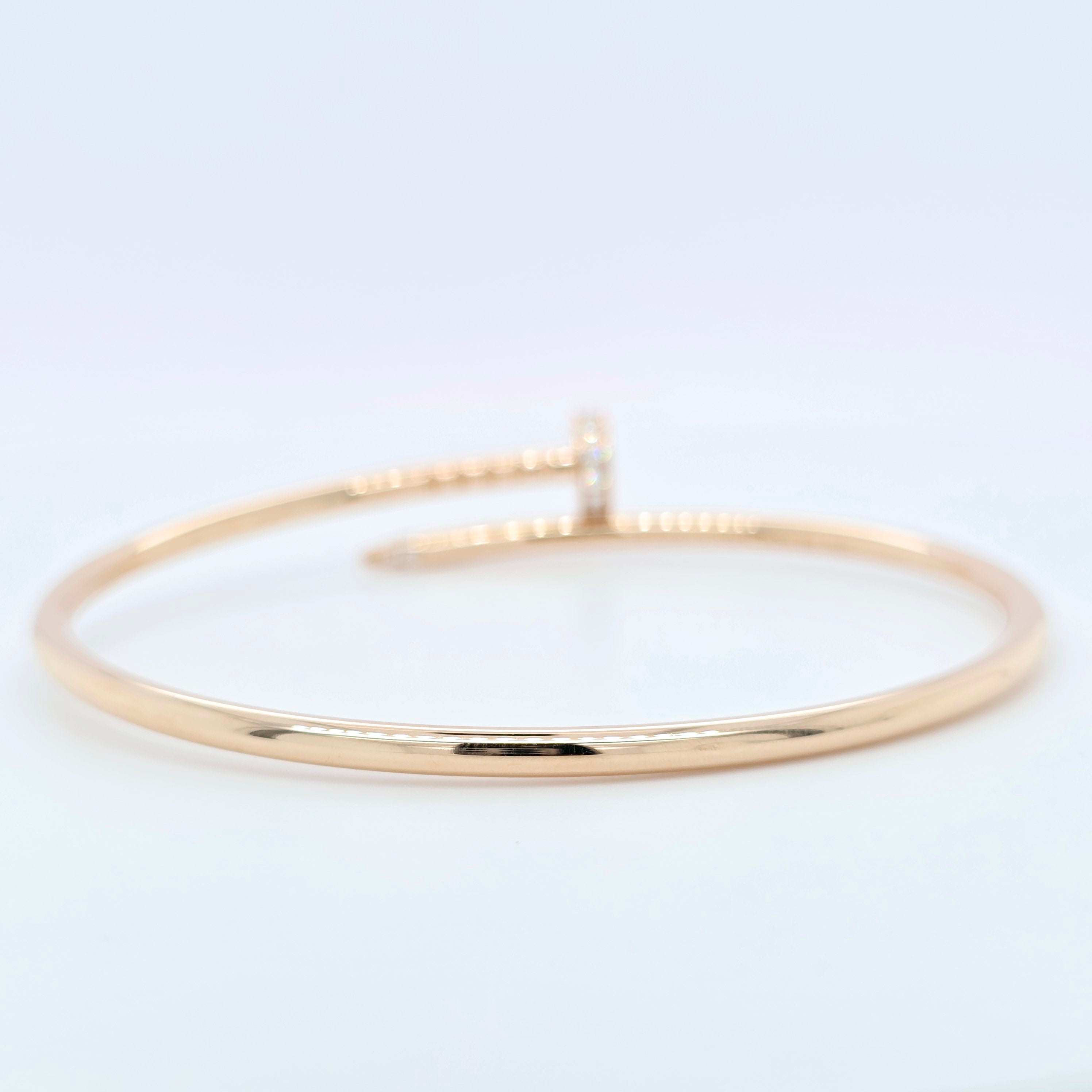 Cartier Juste Un Clou Bracelet – Rose Gold, 0.18ct Diamonds, Size 16 Chloe's Jewellers