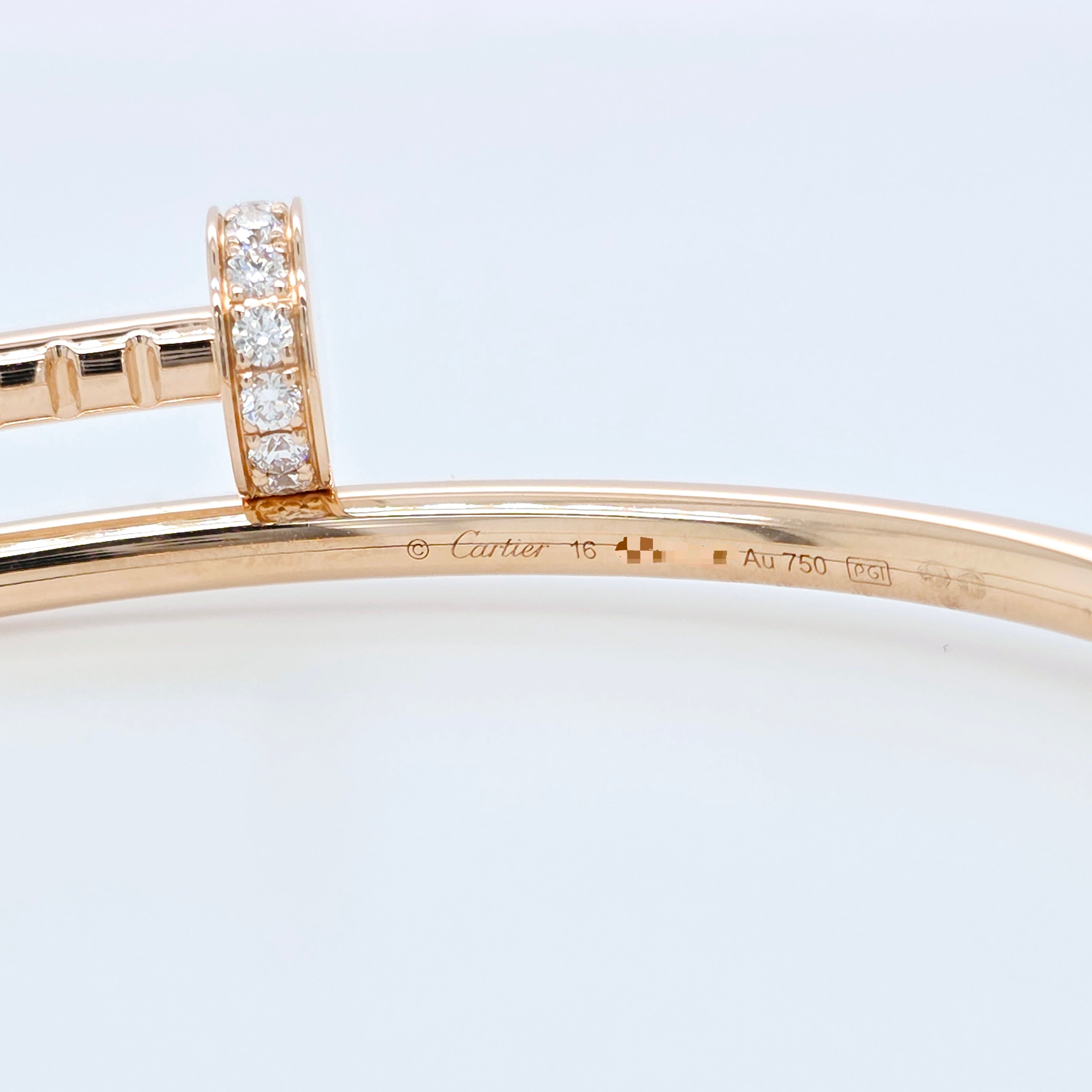 Cartier Juste Un Clou Bracelet – Rose Gold, 0.18ct Diamonds, Size 16 Chloe's Jewellers