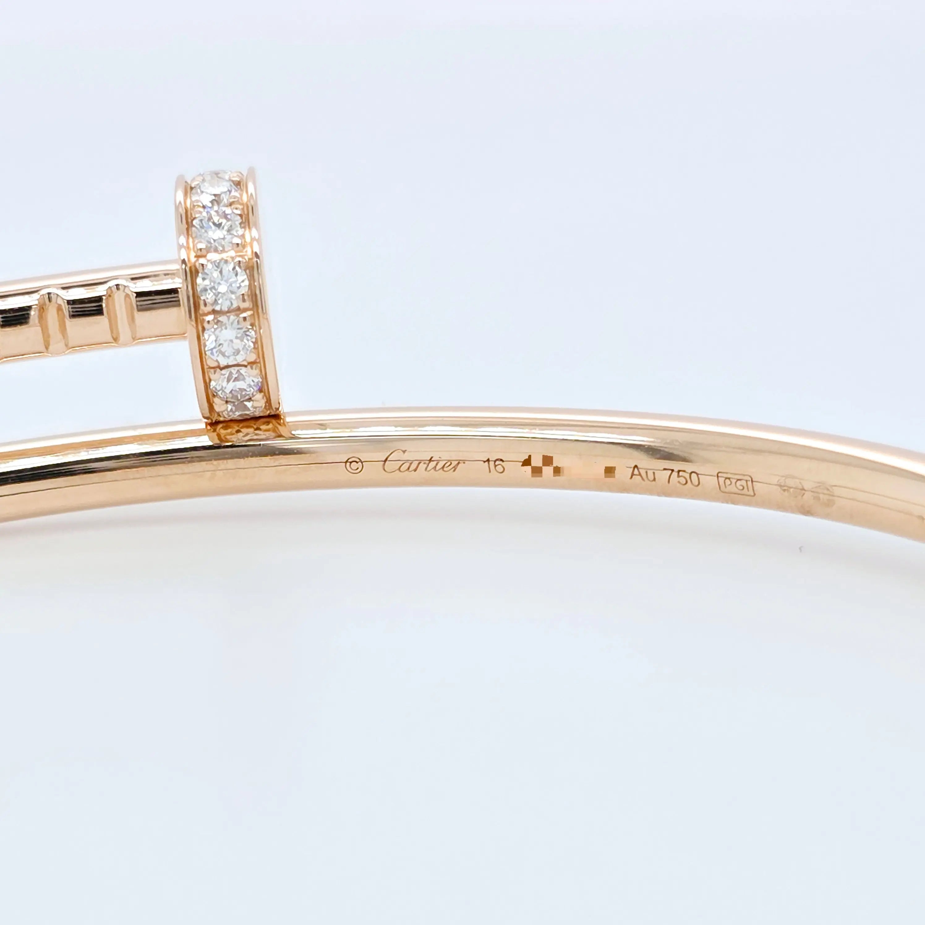 Cartier Juste Un Clou Bracelet – Rose Gold, 0.18ct Diamonds, Size 16 Chloe's Jewellers