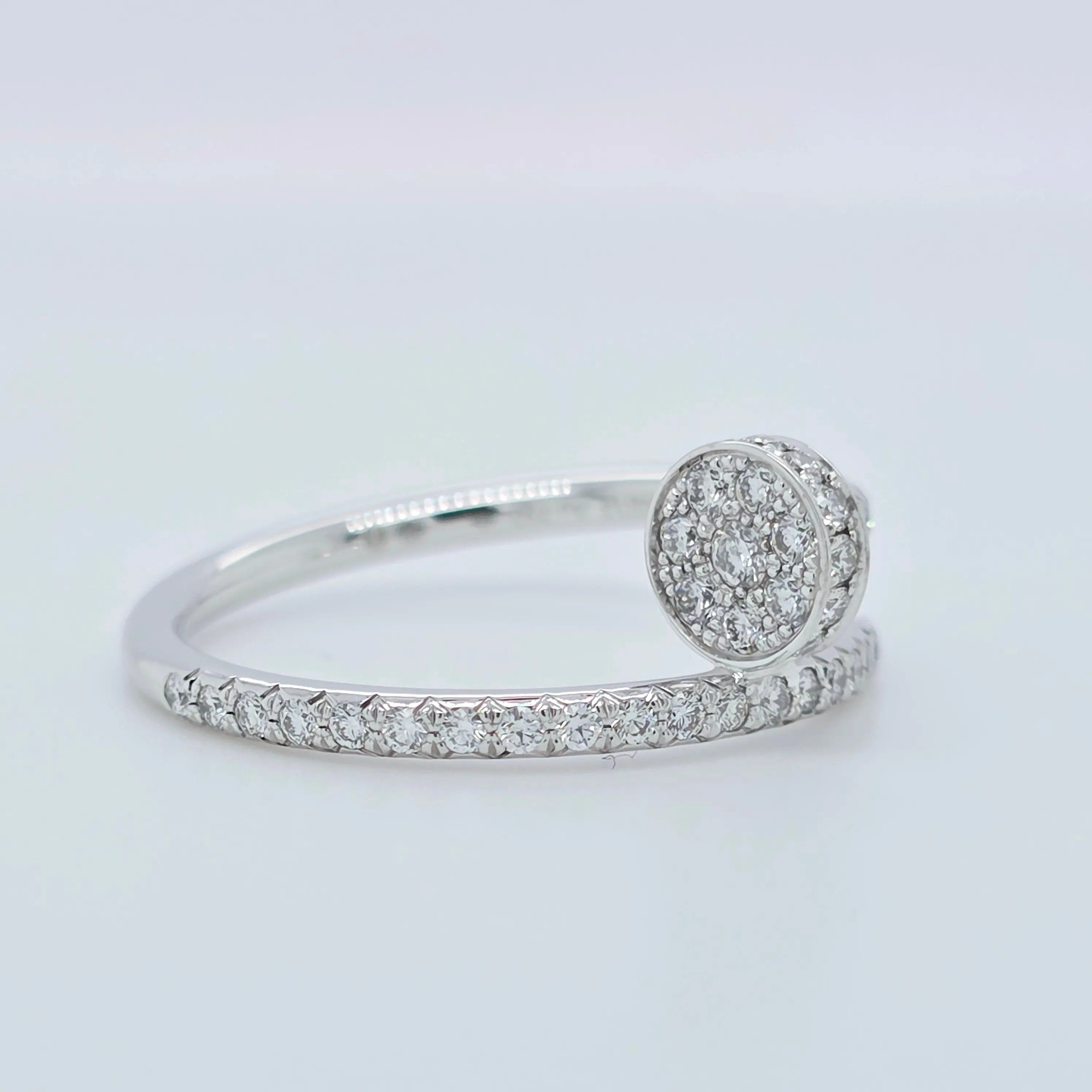 Cartier Juste Un Clou Ring – 18ct White Gold, 0.40ct Diamonds, Size 52 Chloe's Jewellers