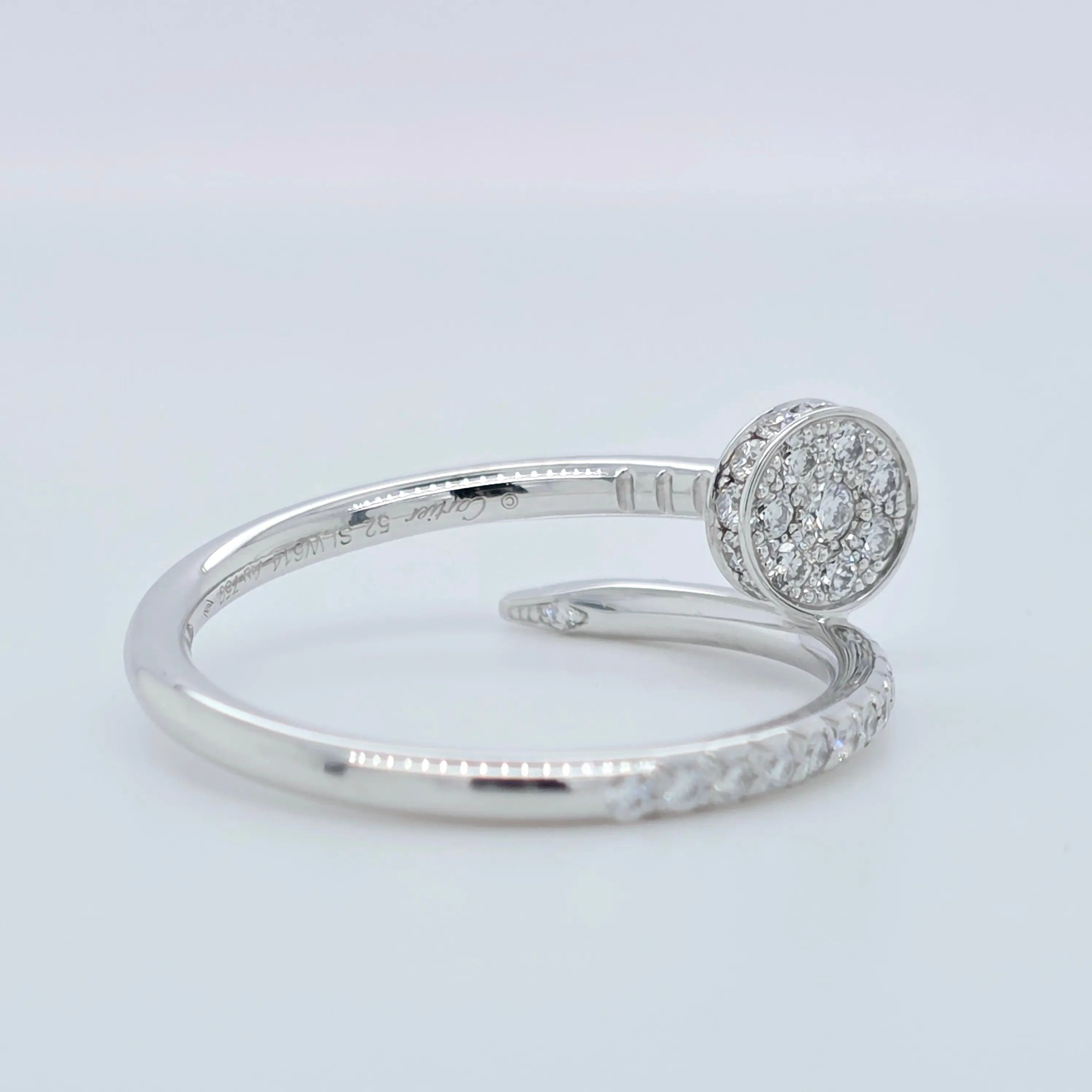 Cartier Juste Un Clou Ring – 18ct White Gold, 0.40ct Diamonds, Size 52 Chloe's Jewellers