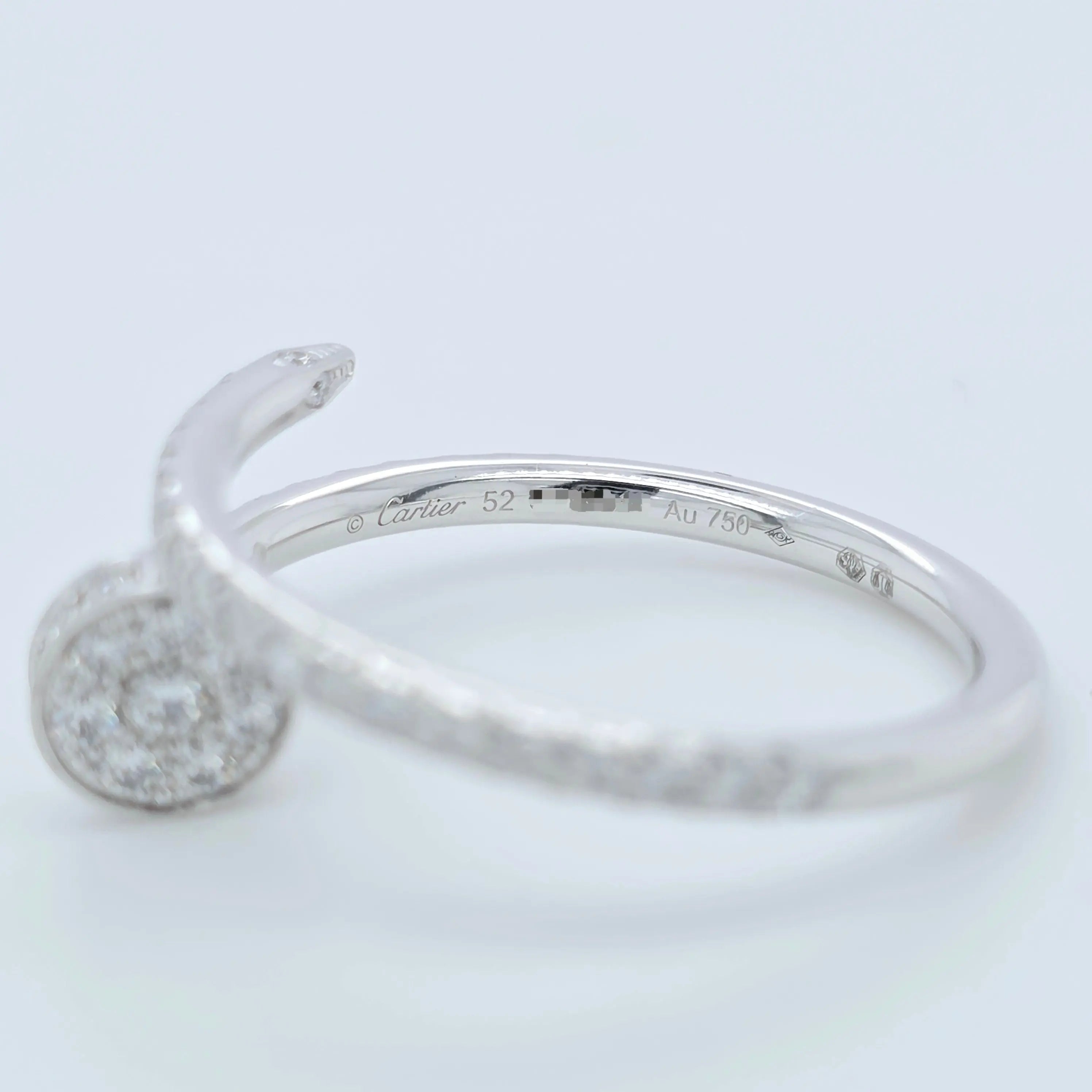 Cartier Juste Un Clou Ring – 18ct White Gold, 0.40ct Diamonds, Size 52 Chloe's Jewellers