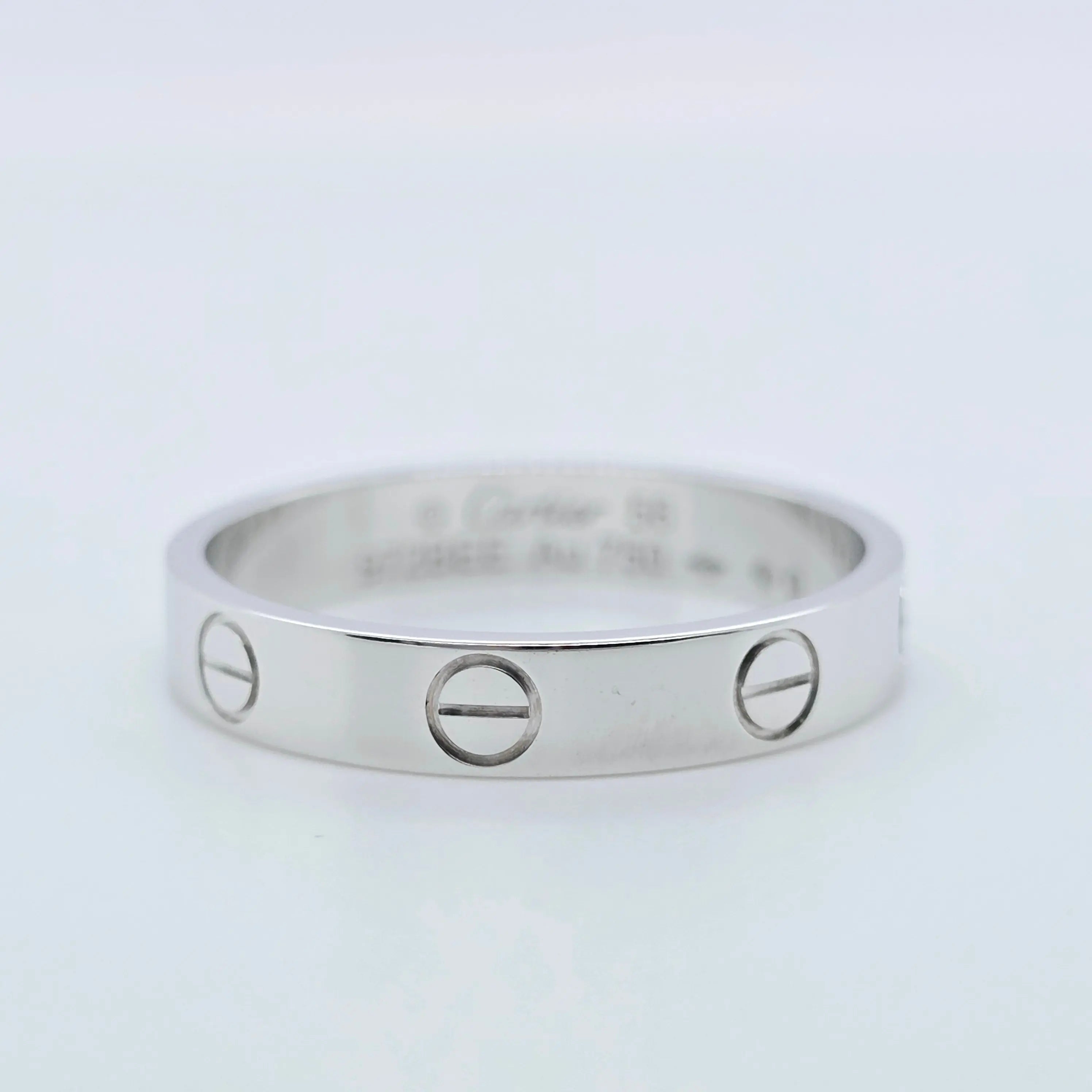 Cartier Love Ring – Small Model, 18ct White Gold, Size 56 Chloe's Jewellers