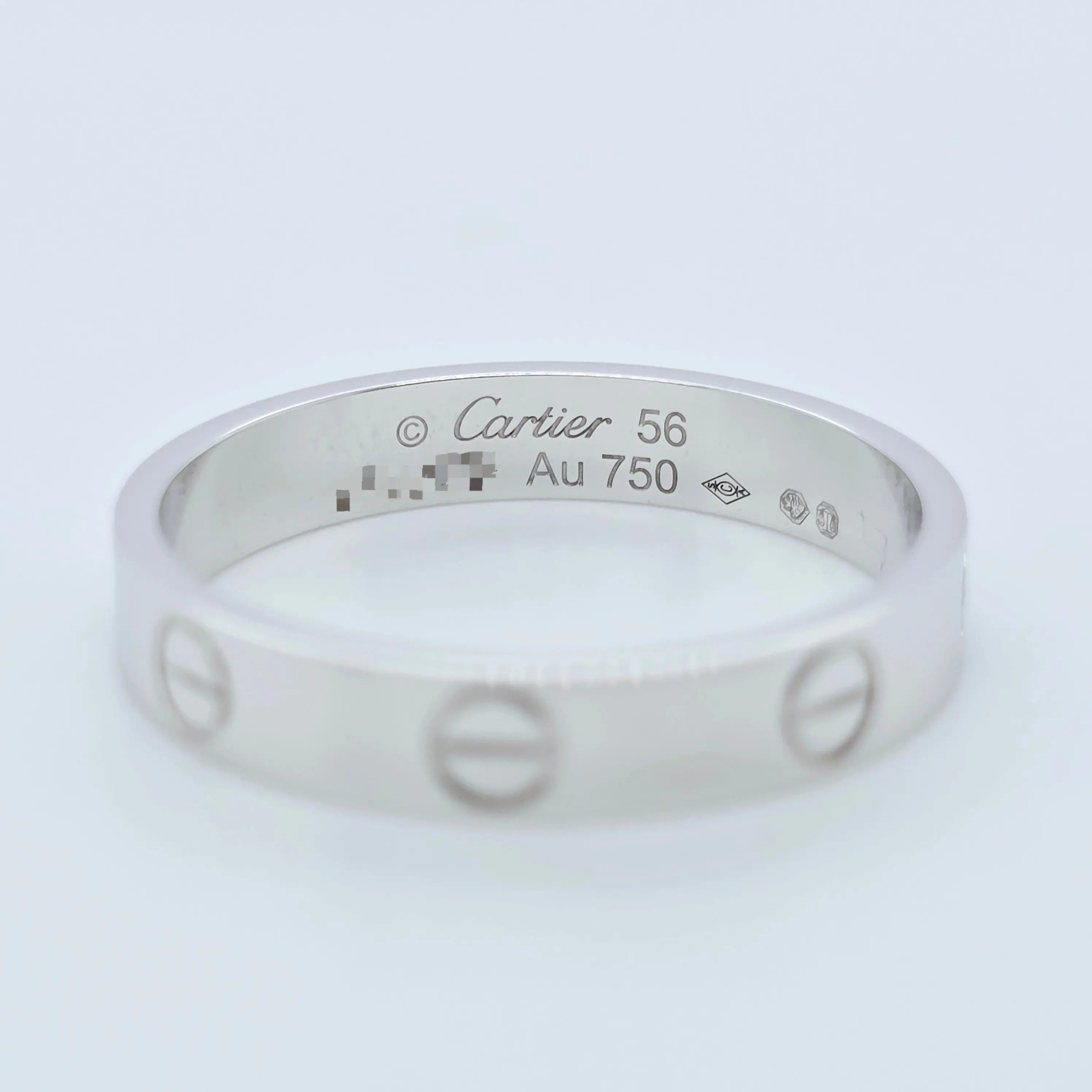 Cartier Love Ring – Small Model, 18ct White Gold, Size 56 Chloe's Jewellers