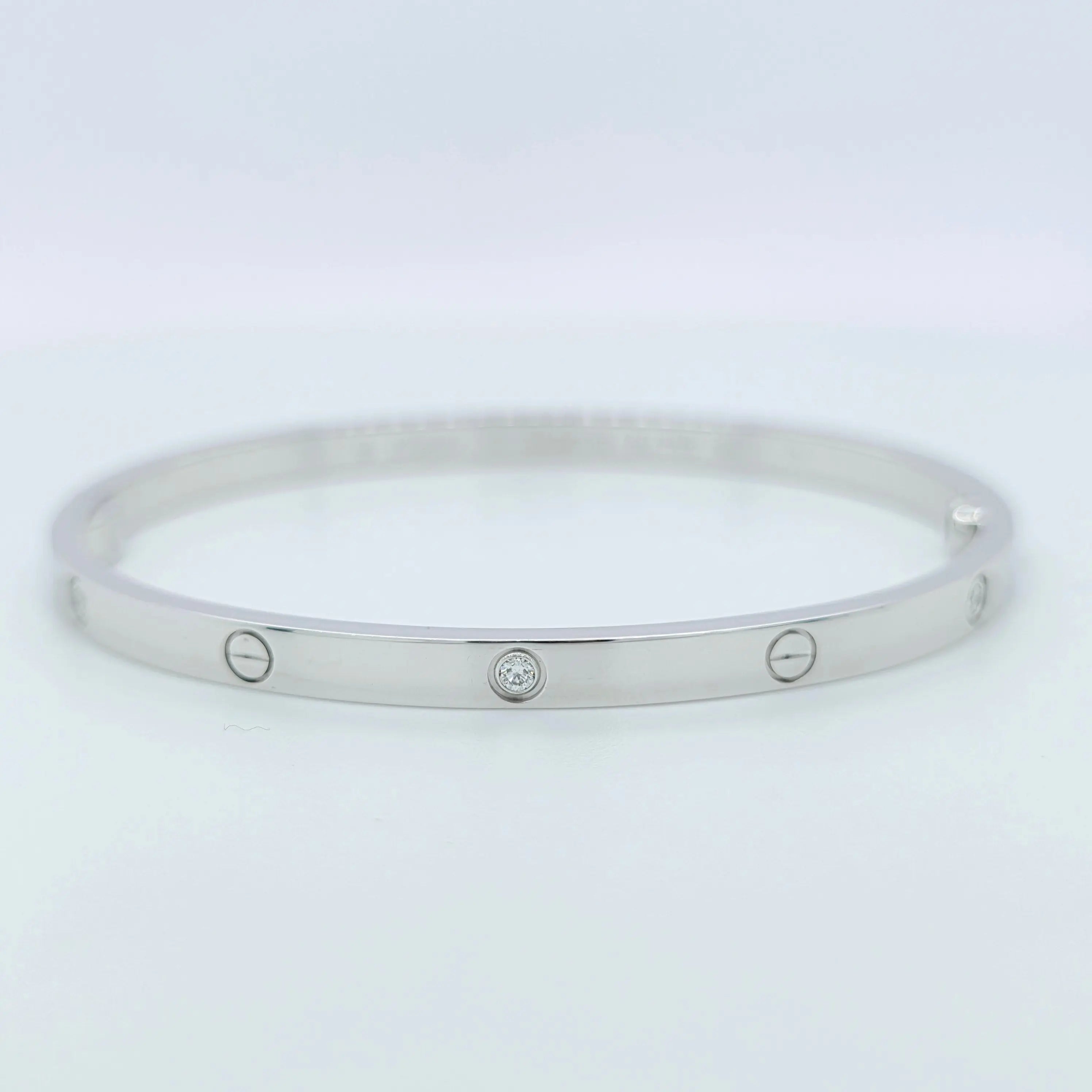 Cartier Love Diamond Bracelet – White Gold, Small Model, Size 16 Chloe's Jewellers