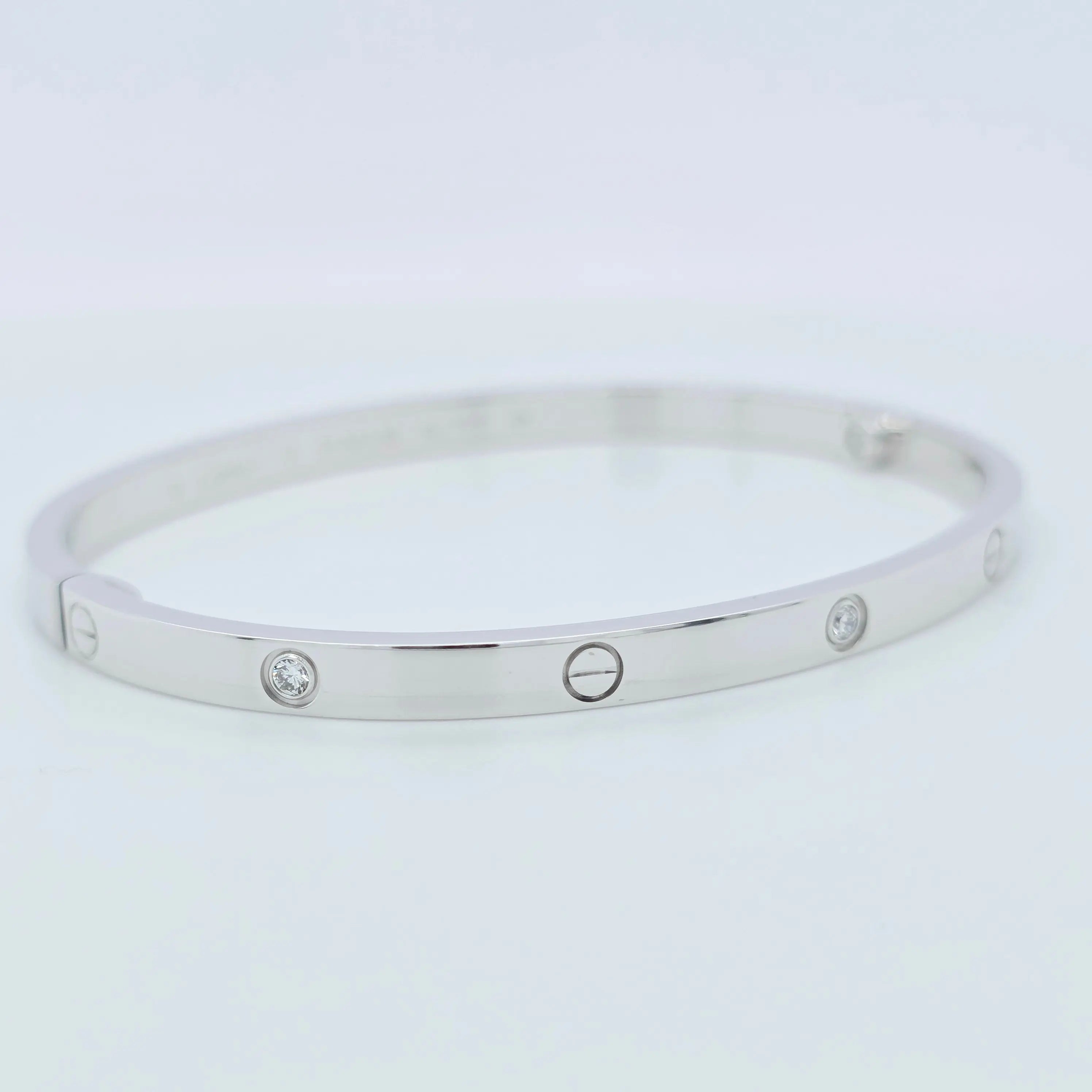 Cartier Love Diamond Bracelet – White Gold, Small Model, Size 16 Chloe's Jewellers