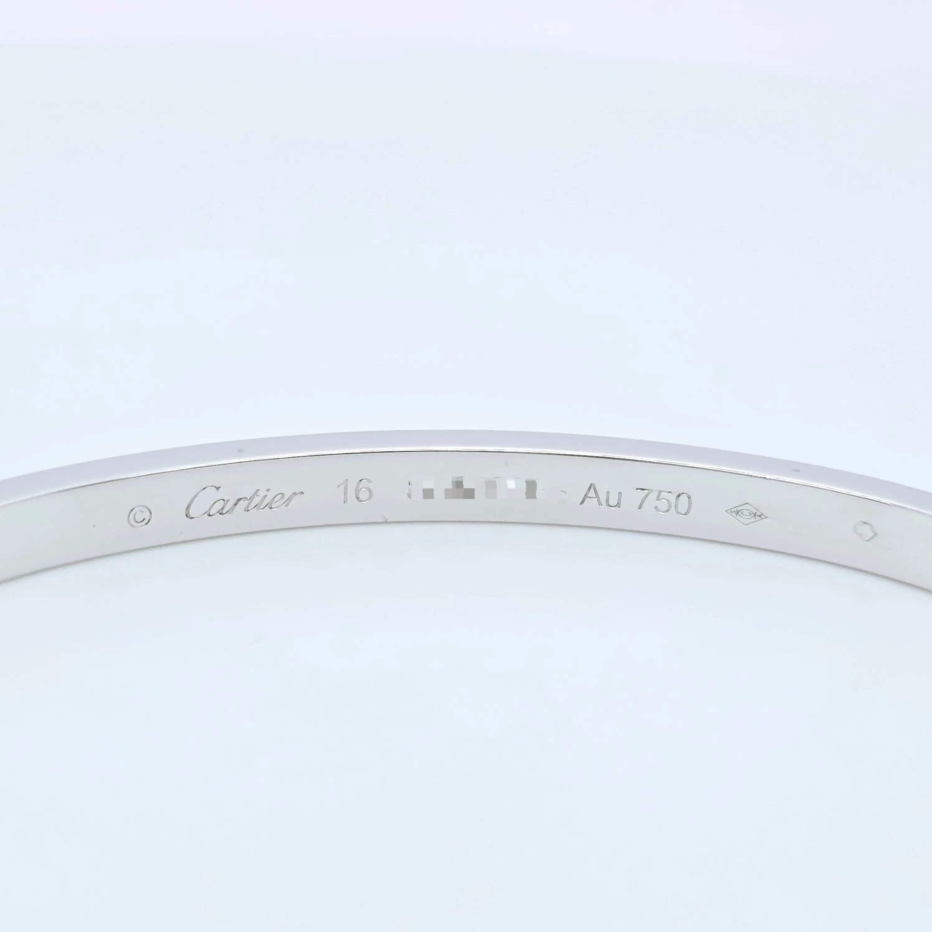 Cartier Love Diamond Bracelet – White Gold, Small Model, Size 16 Chloe's Jewellers