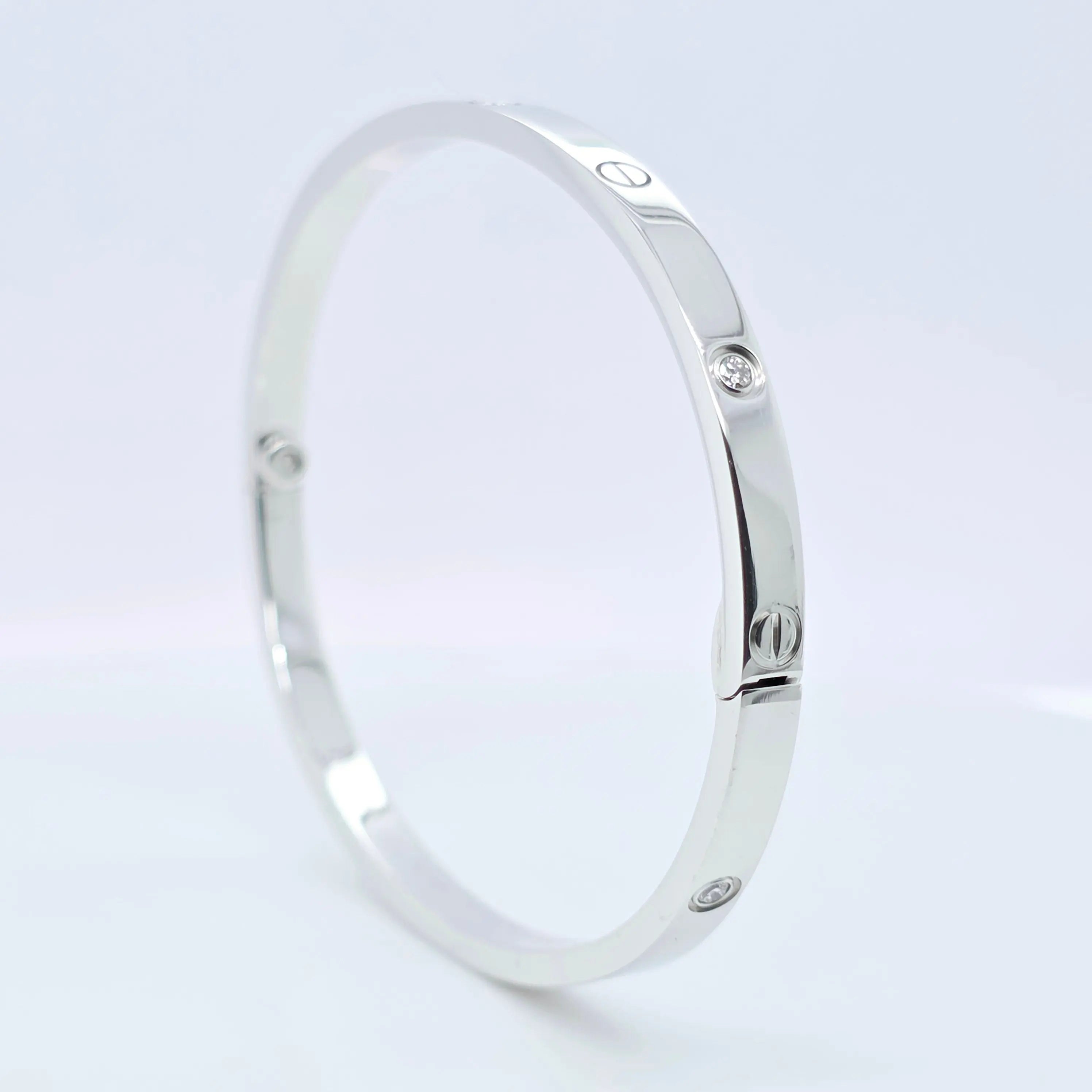 Cartier Love Diamond Bracelet – White Gold, Small Model, Size 16 Chloe's Jewellers