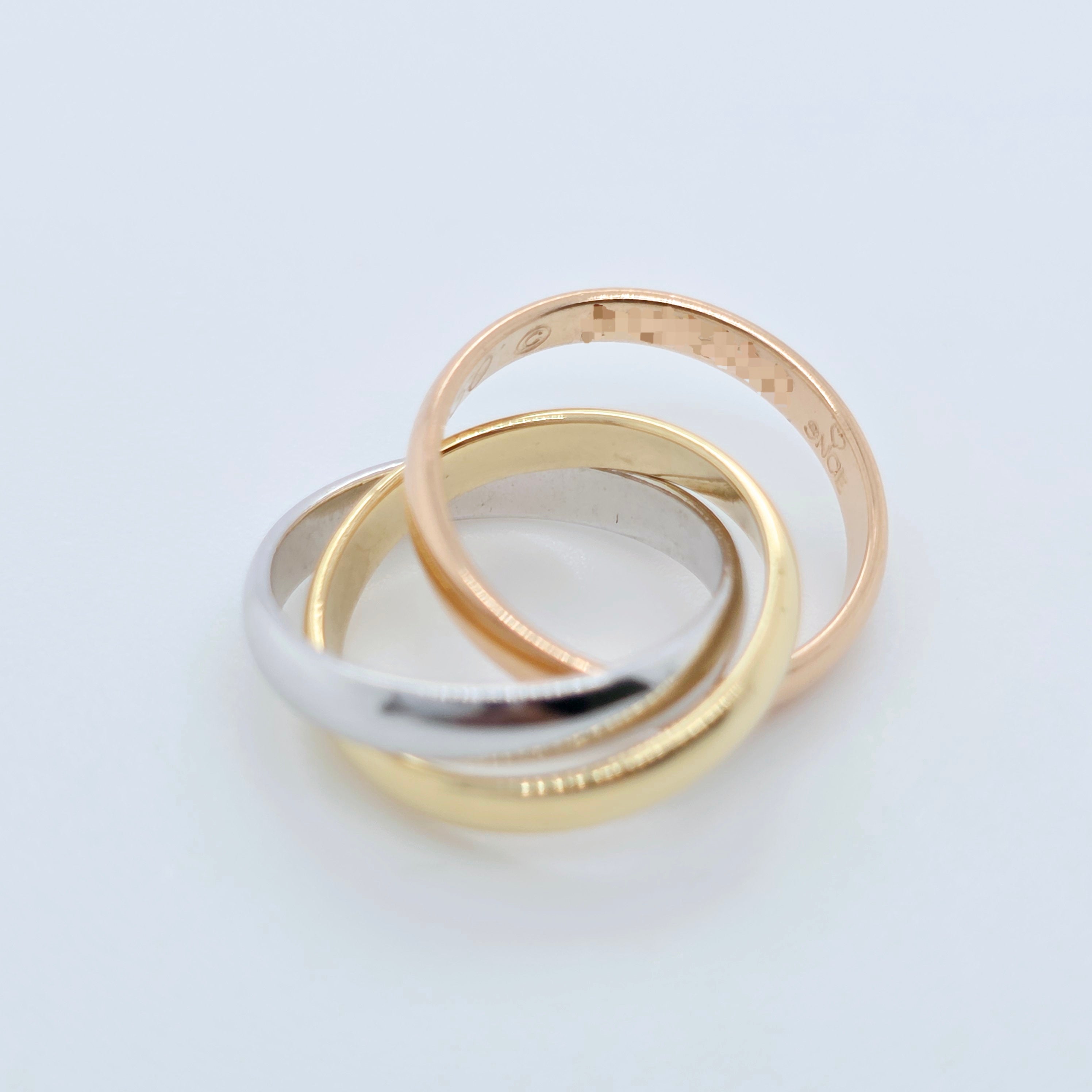 Cartier Trinity Ring Classic – 18ct Yellow, White & Rose Gold, Size 53 / M 1/2 Chloe's Jewellers