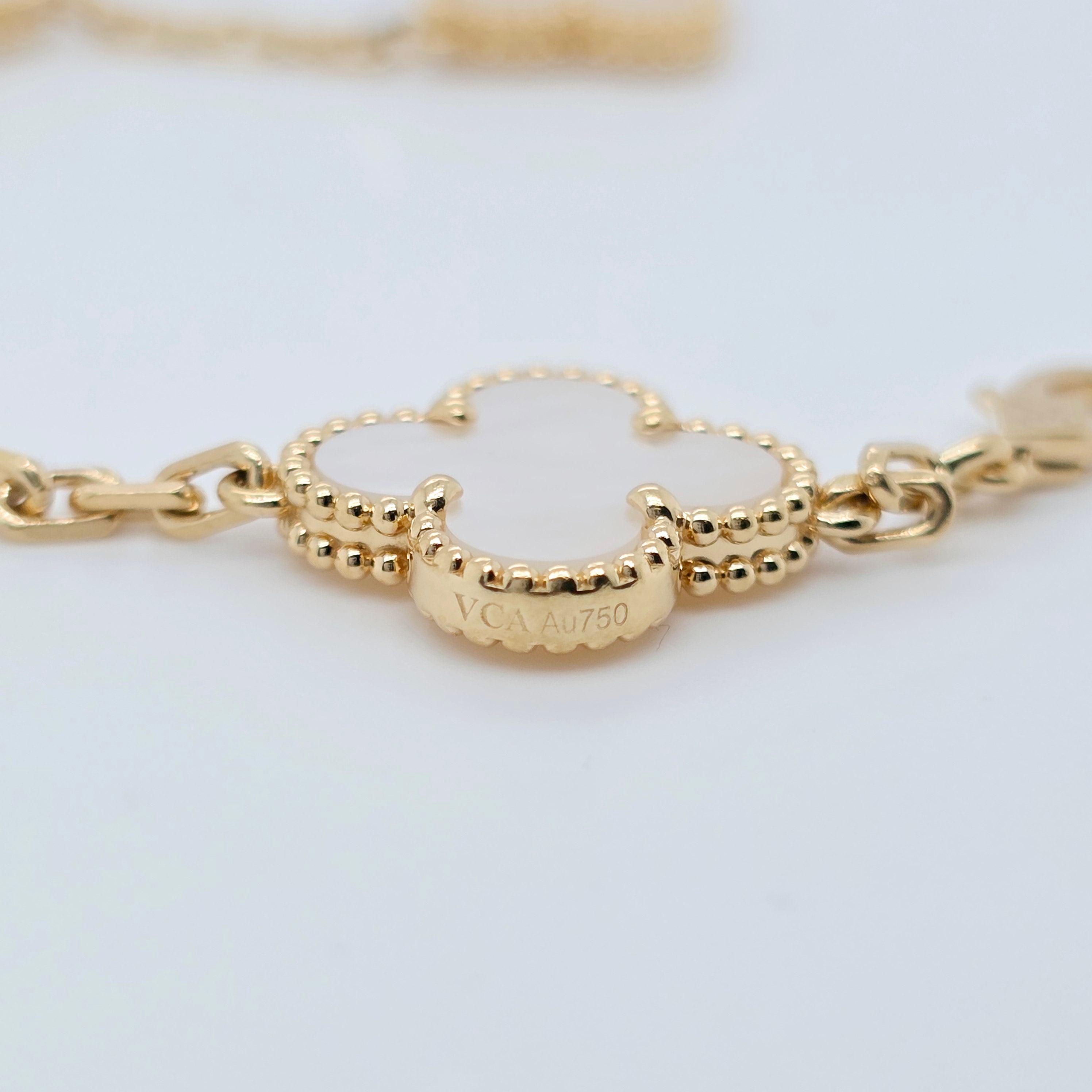 Van Cleef & Arpels Alhambra Bracelet – Mother of Pearl, 18ct Yellow Gold