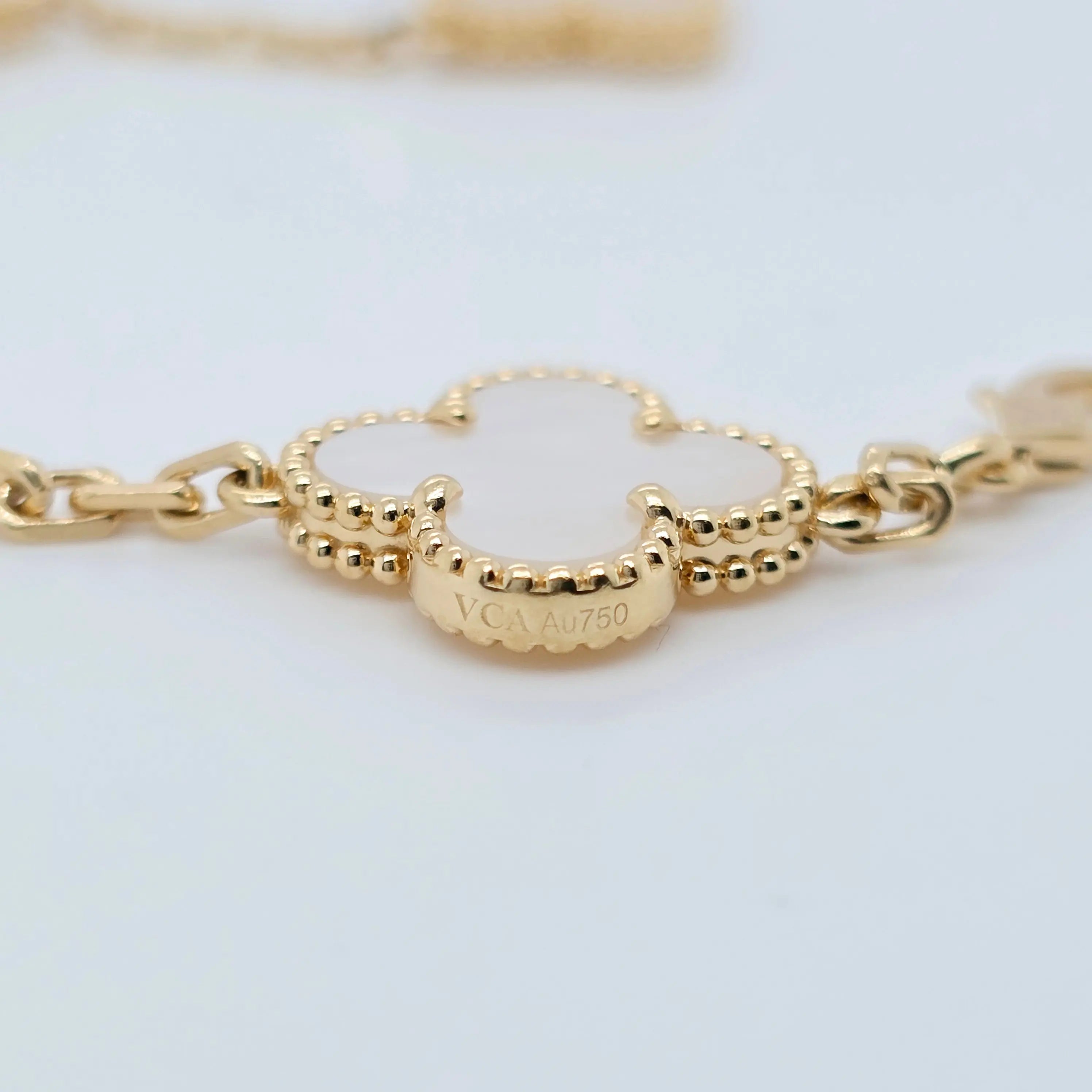 Van Cleef & Arpels Alhambra Bracelet – Mother of Pearl, 18ct Yellow Gold Chloe's Jewellers