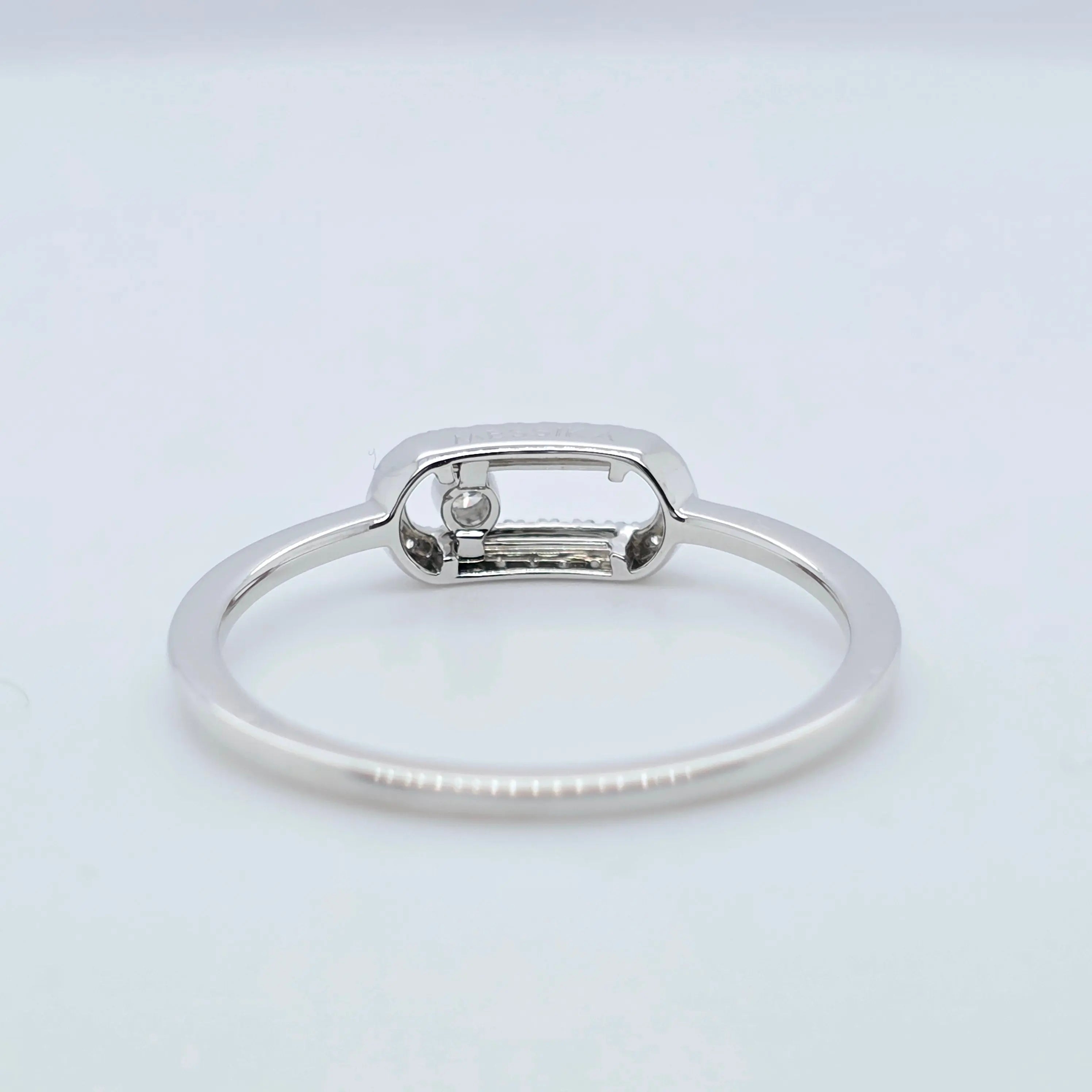 Messika Move Uno Ring – White Gold, 0.09ct Diamond, Pavé Set Chloe's Jewellers