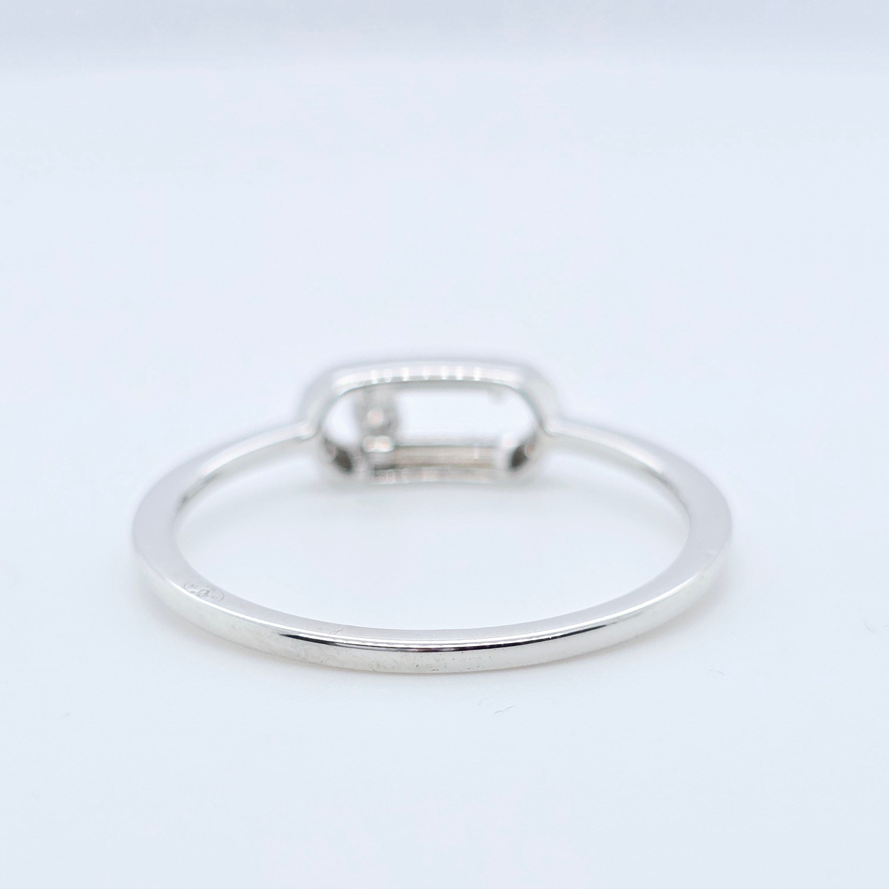 Messika Move Uno Ring – White Gold, 0.09ct Diamond, Pavé Set Chloe's Jewellers